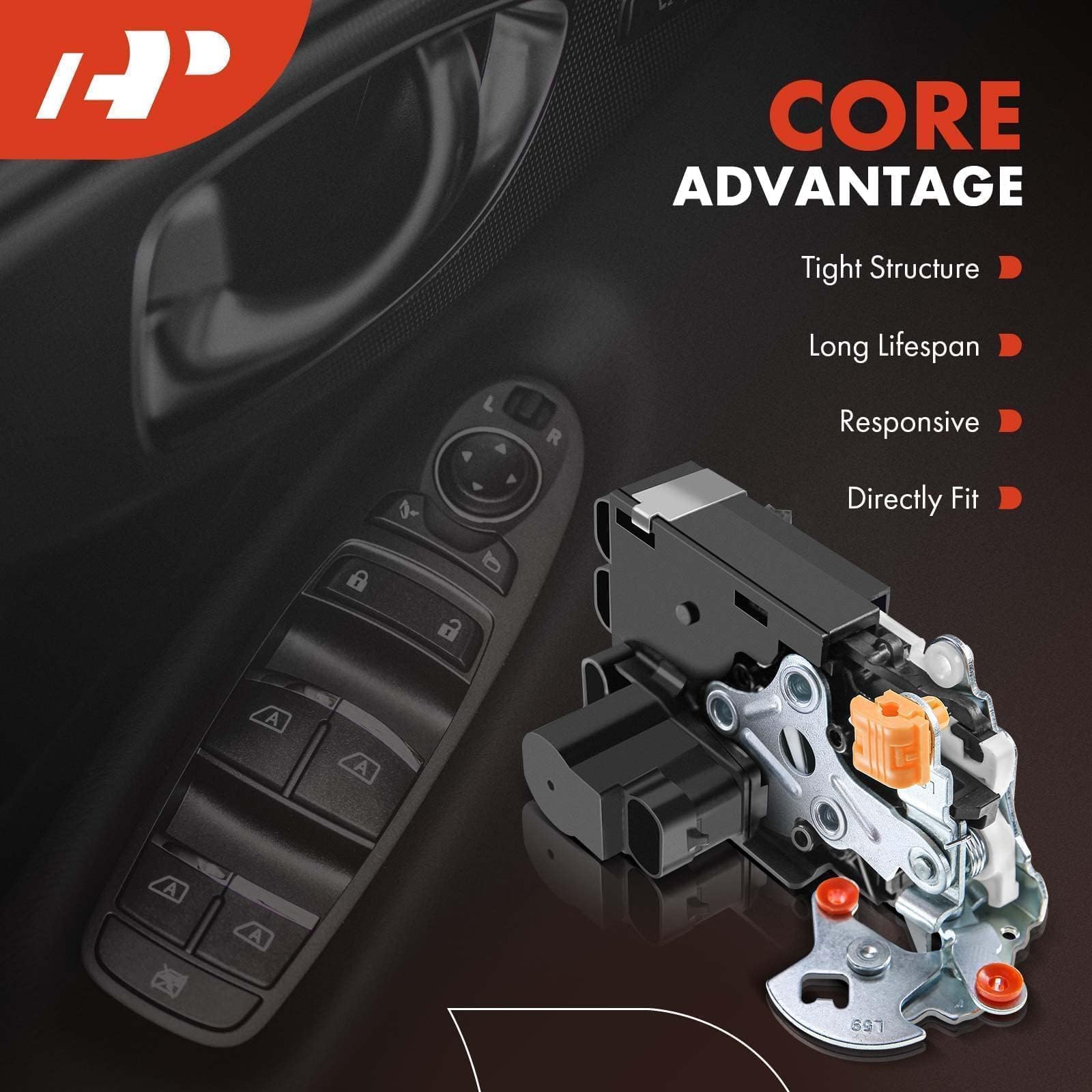A-Premium front door lock actuator driver side connectors indicate plug-and-play compatibility