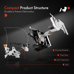 A-Premium front door lock actuator driver side mechanism focuses on gear and linkage