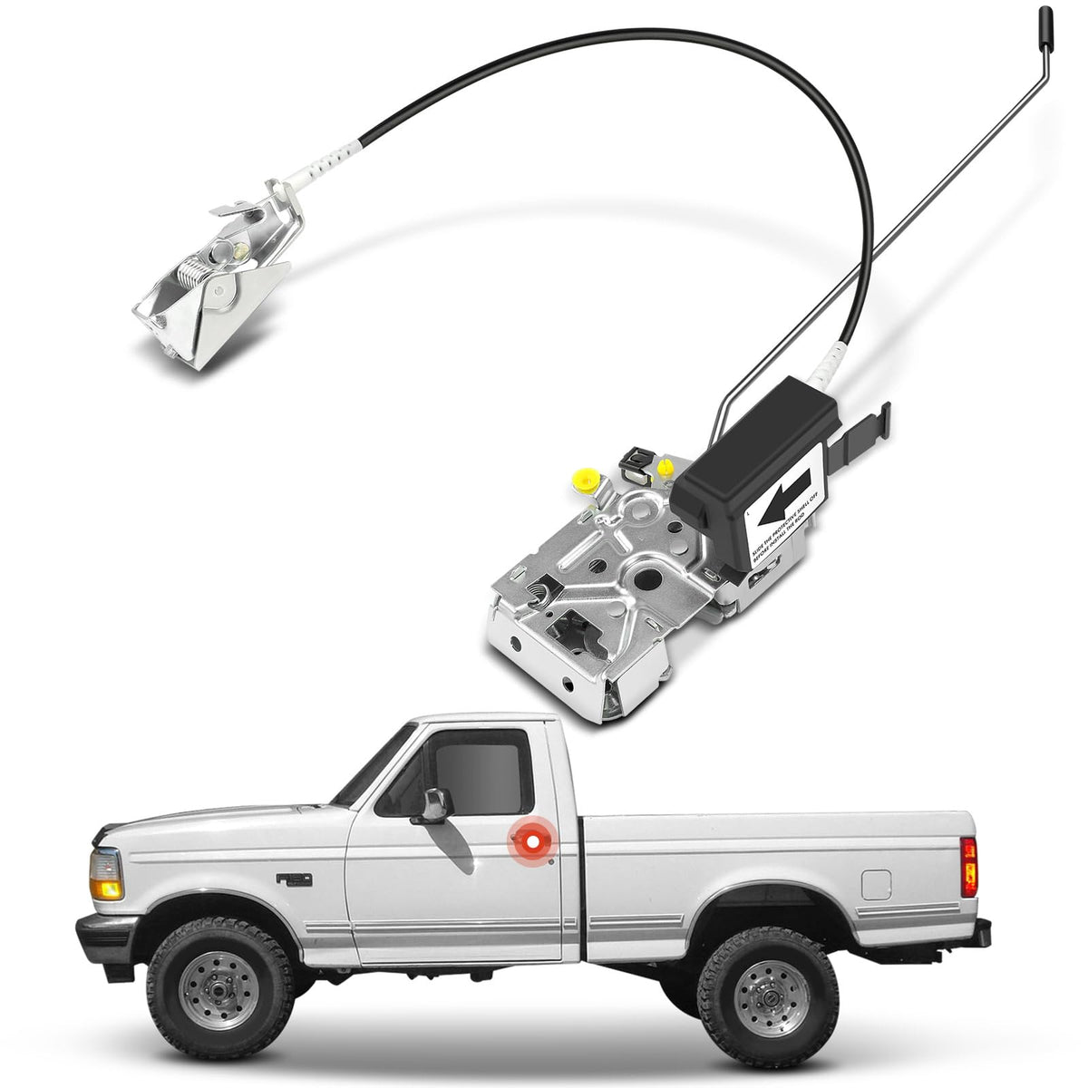A-Premium front driver door latch with cable on left side for secure locking