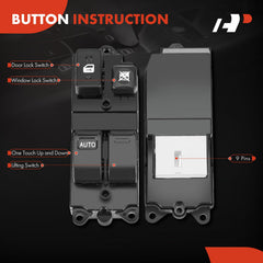 A-Premium 8482016060 compatible switch with black housing blends with interior.