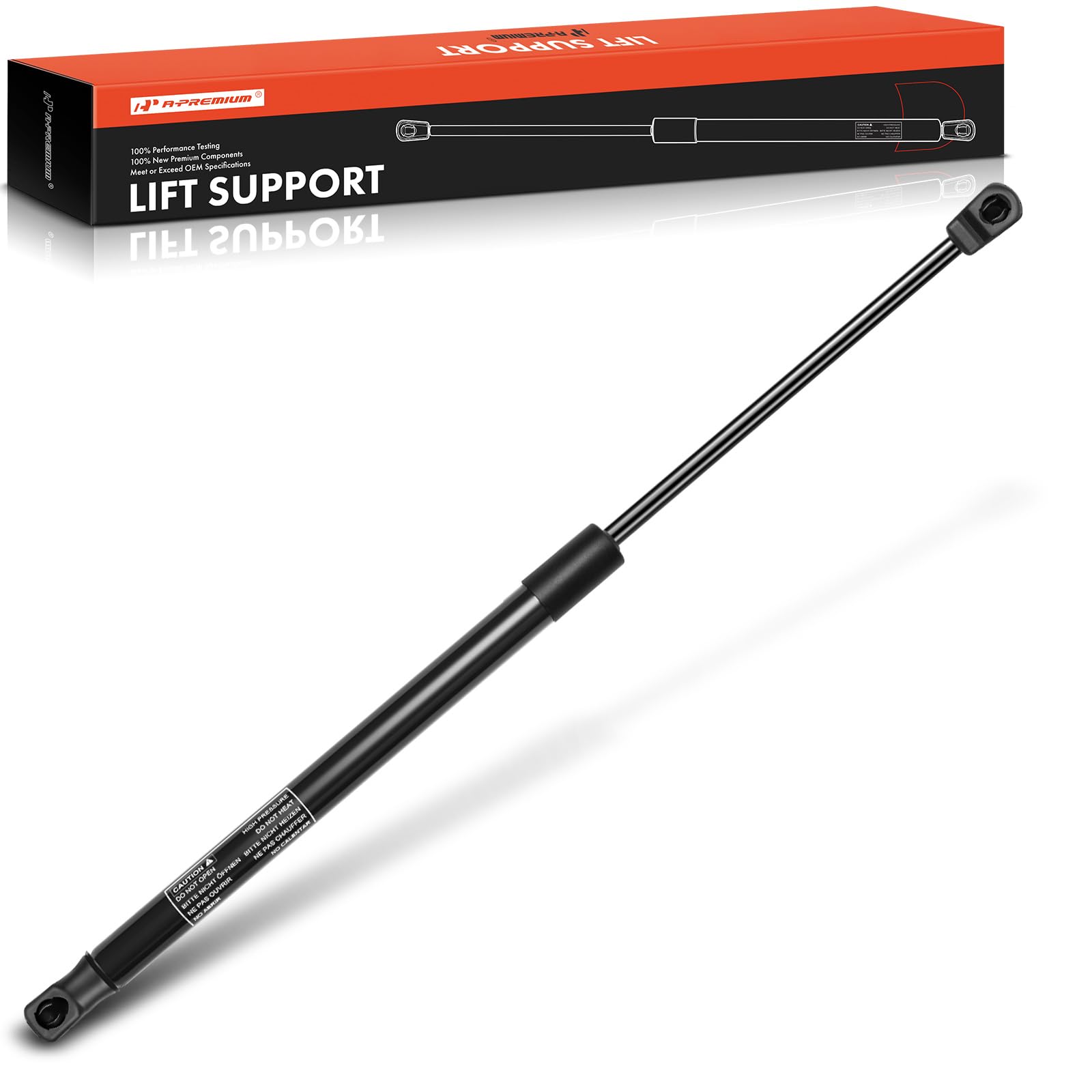 A-Premium front-hood lift support left side for smoother hood operation.