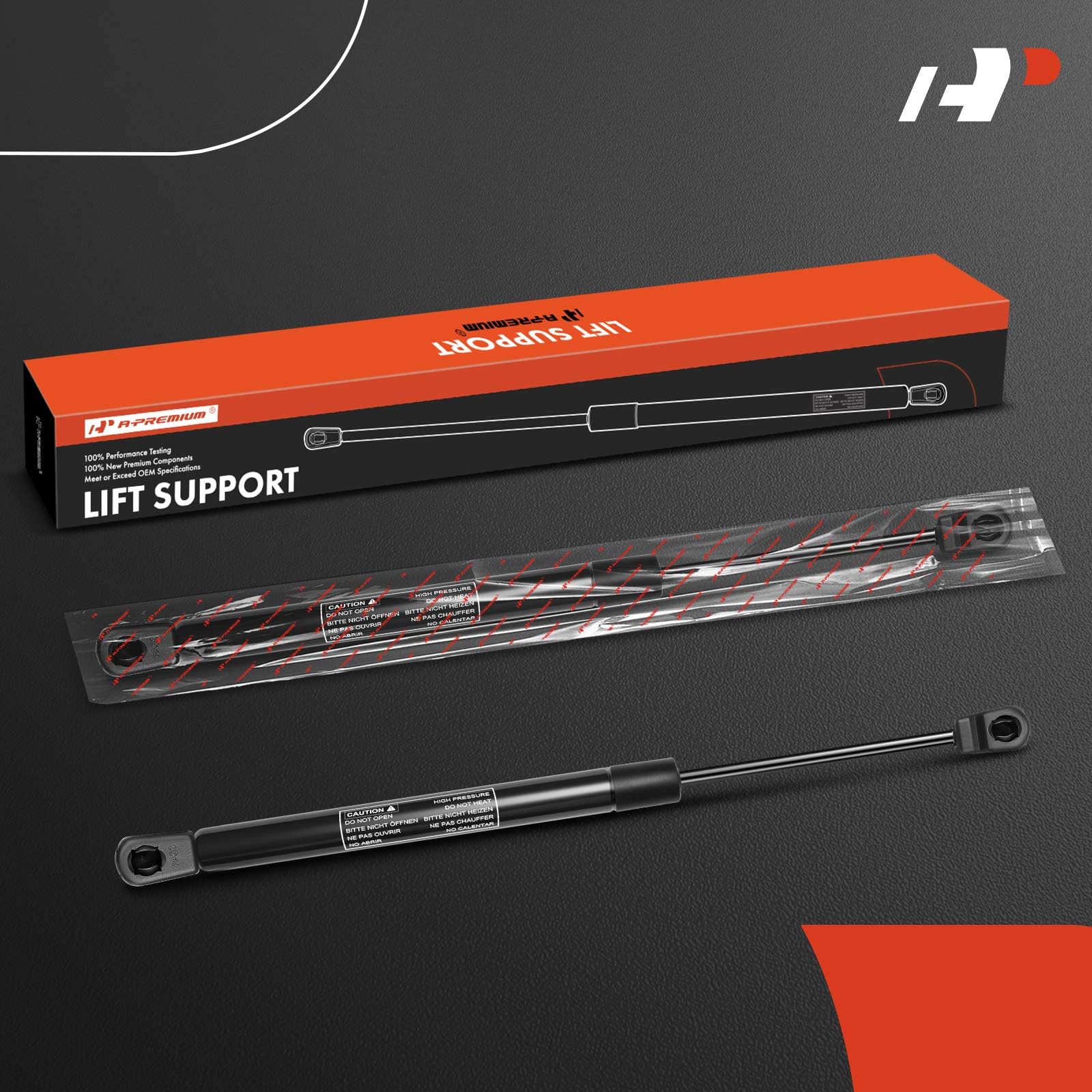 A-Premium front hood lift support right demonstrated for reliable hood control