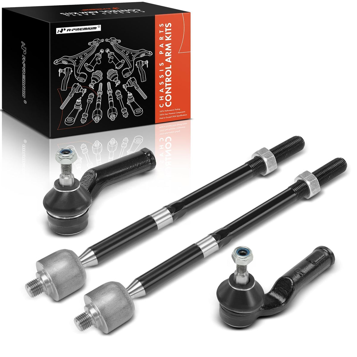 A-Premium front inner tie rod end left view, precise fit for Ford models