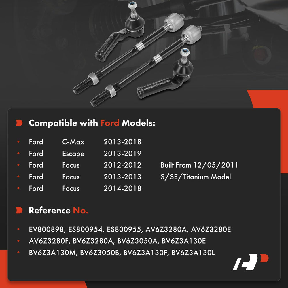 A-Premium front inner tie rod end right view for smooth steering