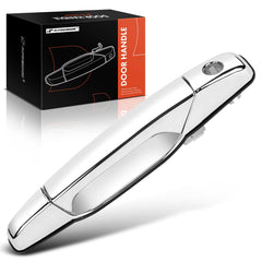 A-Premium front left exterior door handle in chrome finish for GM trucks.