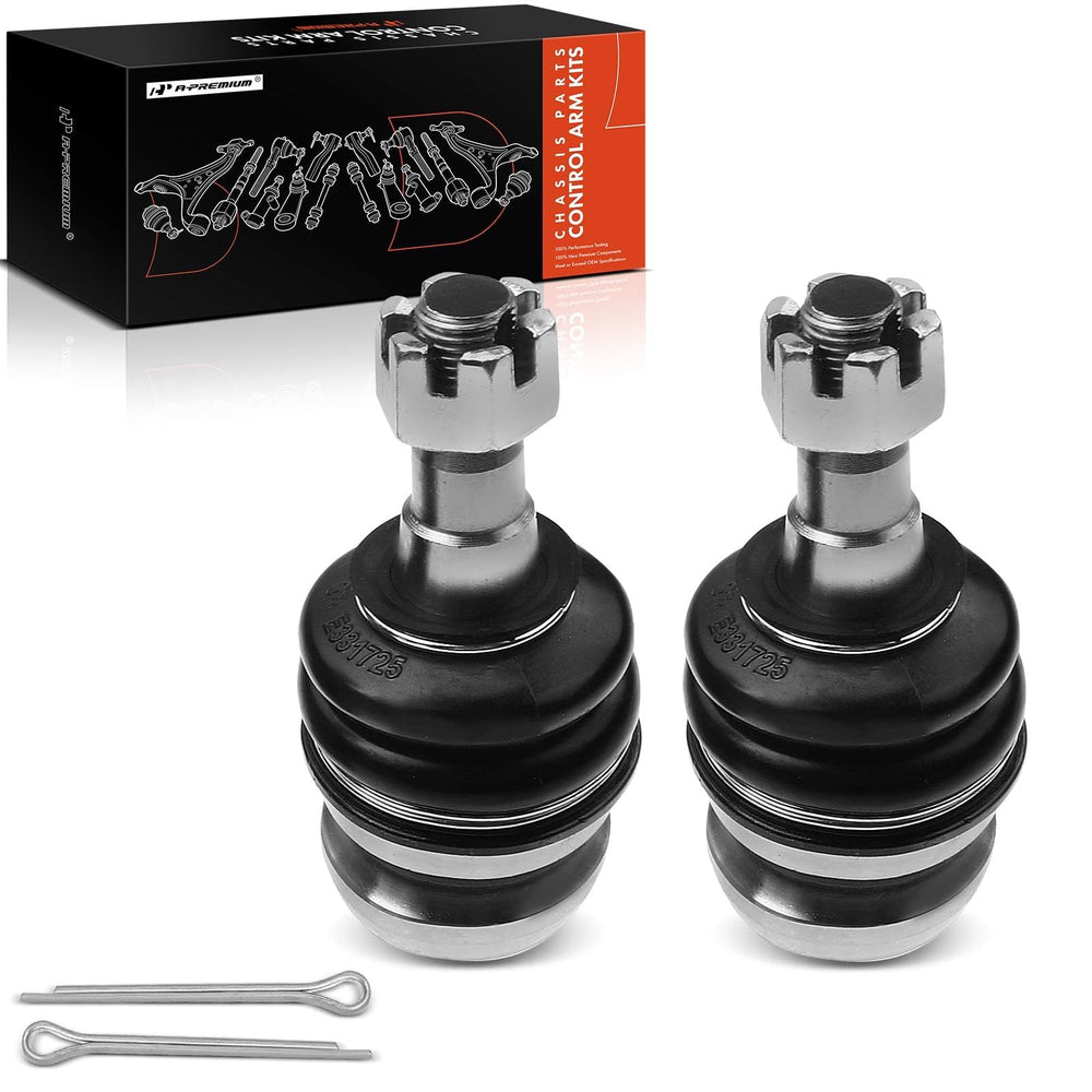 A-Premium front lower ball joints pair packaging for Subaru and Saab upgrades.