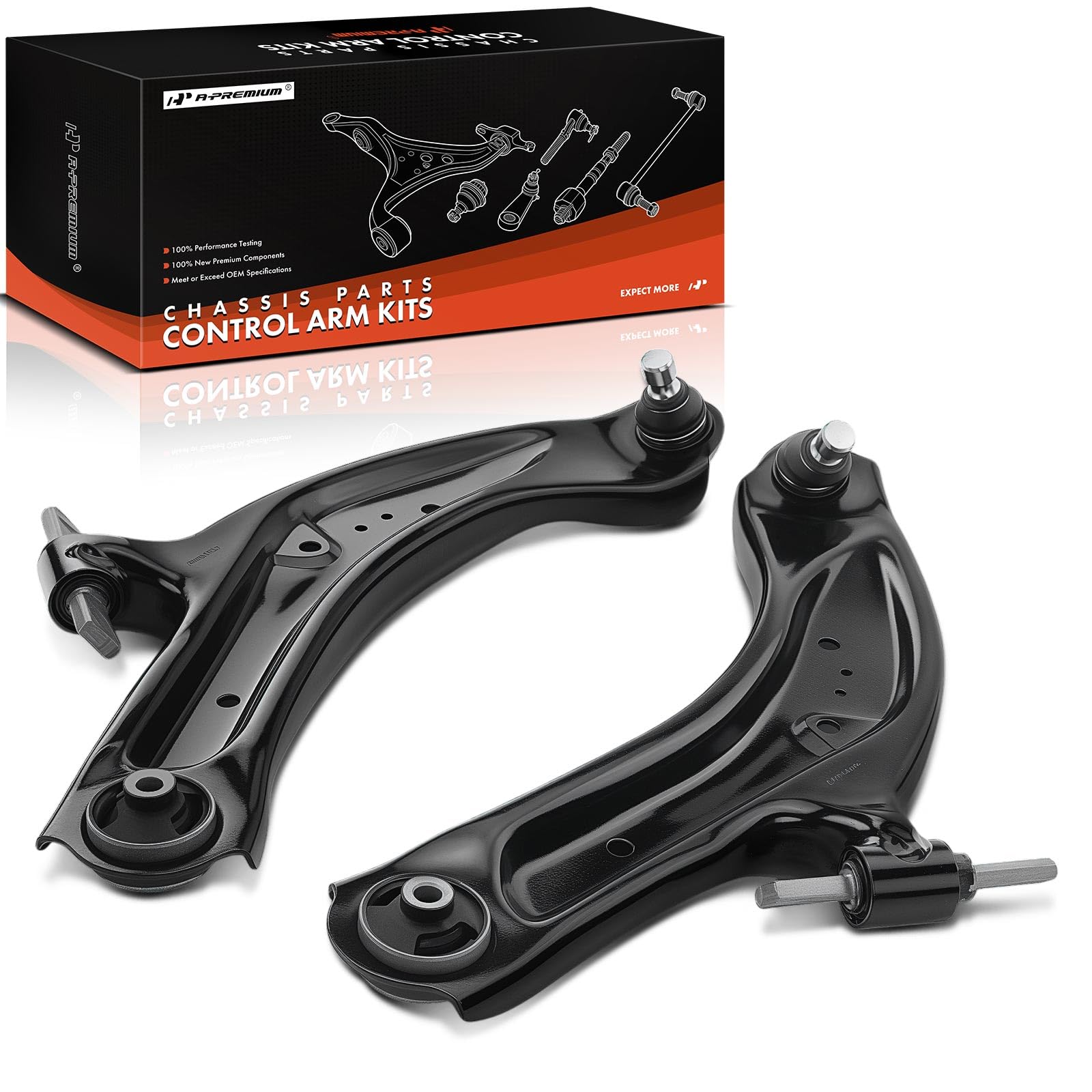 A-Premium front left lower arm with ball joint enhances steering feel.