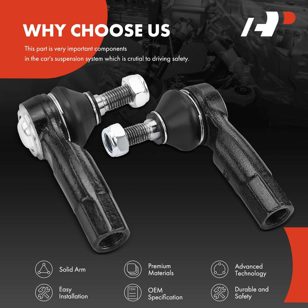 A-Premium installation-ready front outer tie rod end