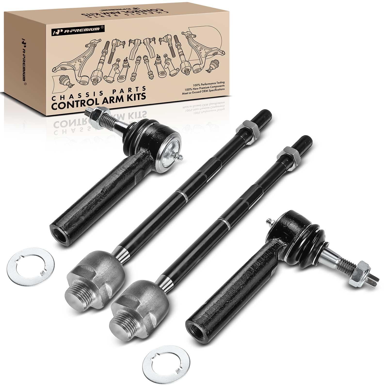 A-Premium front outer tie rod end kit package view enhances steering reliability