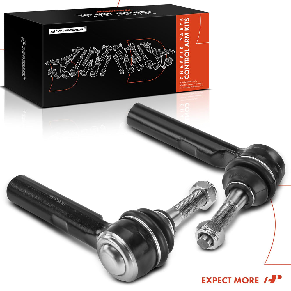 A-Premium front outer tie rod end pair, for reliable steering and alignment.