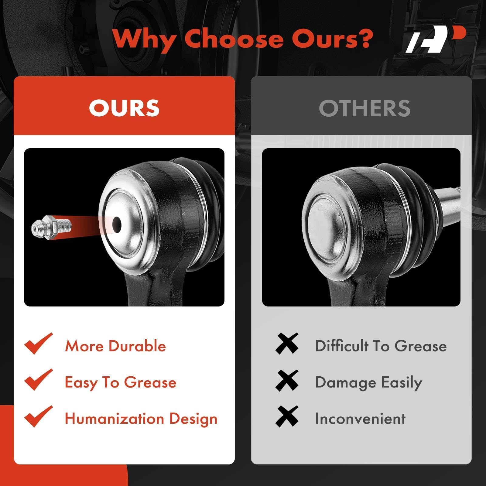 A-Premium front outer tie rod end for Park Avenue helps maintain wheel alignment.