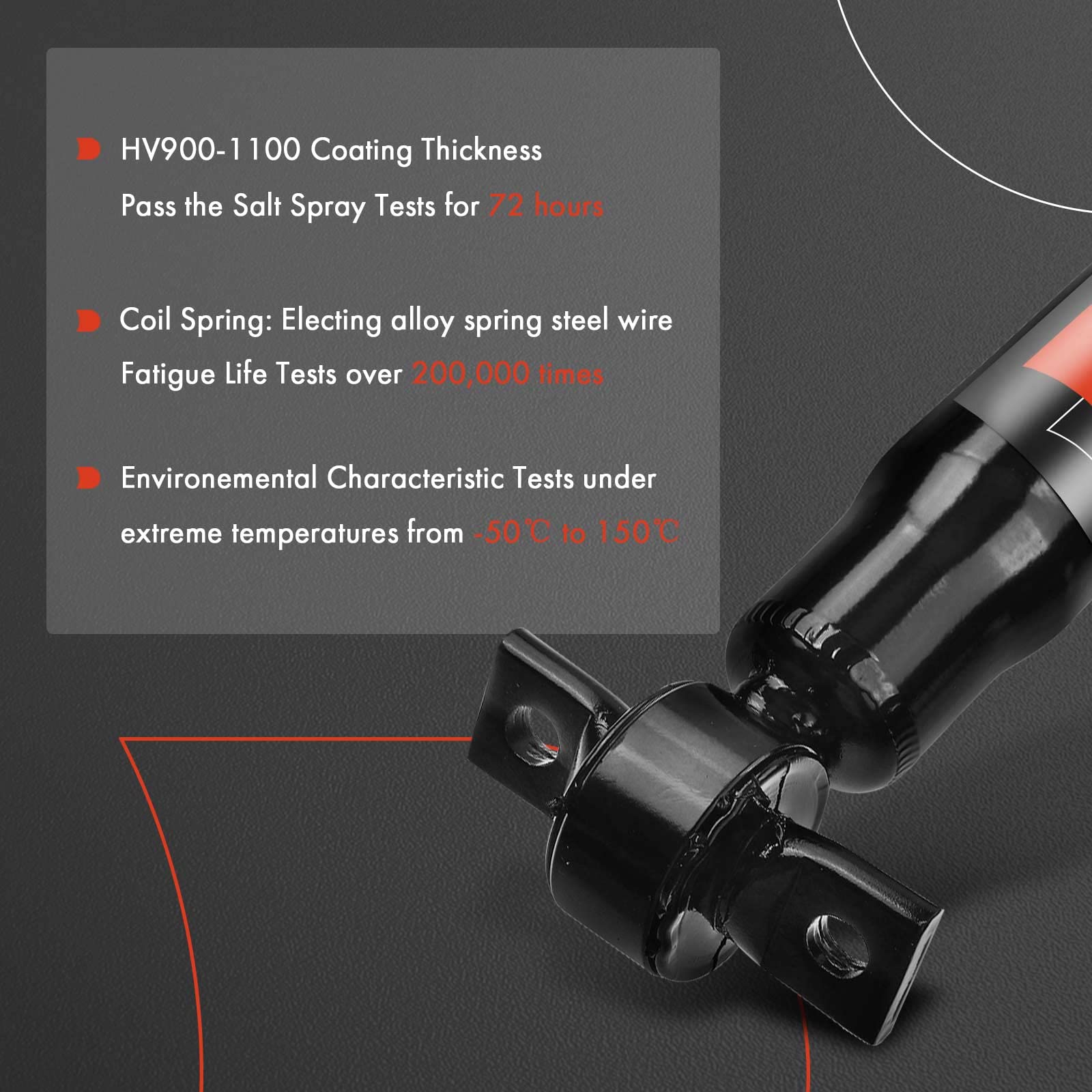 A-Premium dust shield included with the front shock absorber