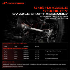 A-Premium front-right CV axle assembly for Lexus ES300 enhances steering stability