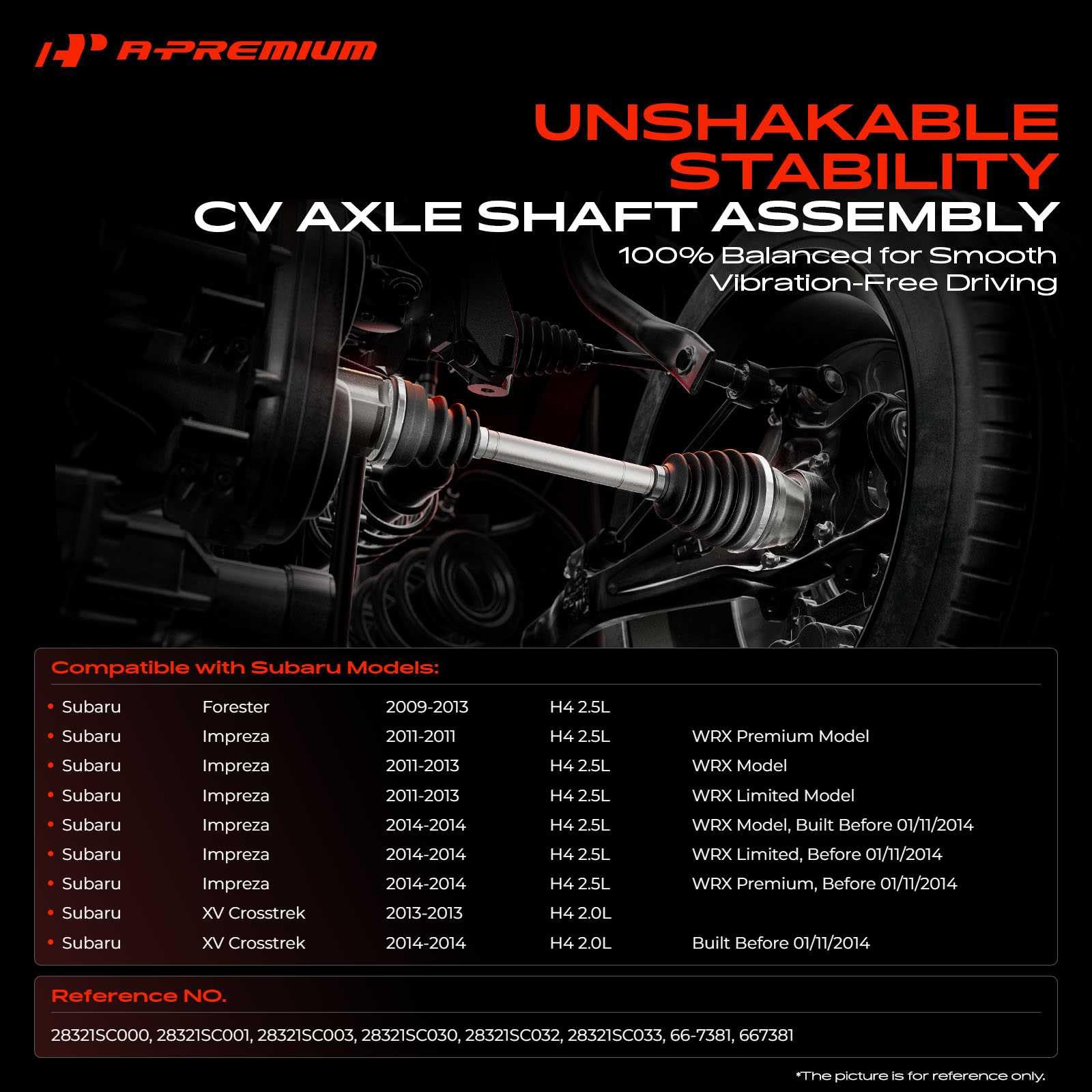 A-Premium front-right CV axle for Subaru, reliable torque delivery during cornering.