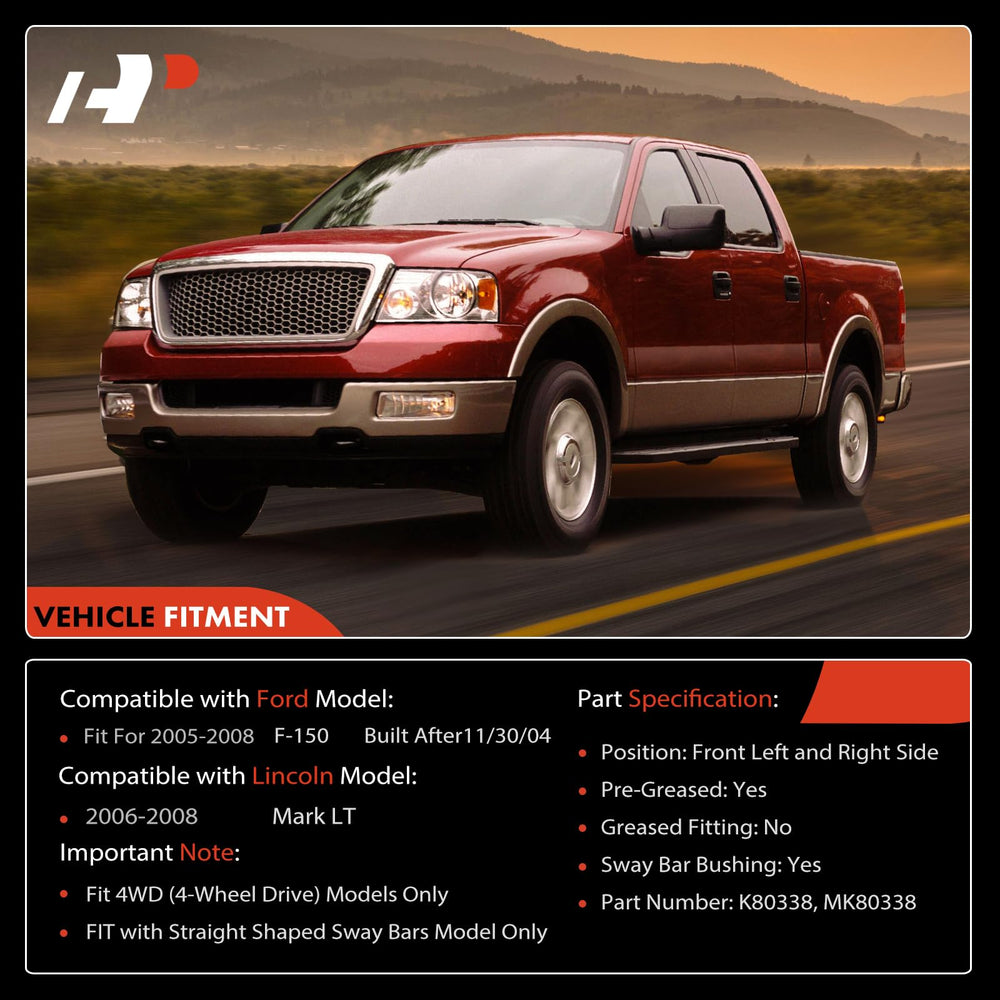 A-Premium front right stabilizer bar link improves ride control on 4WD trucks.