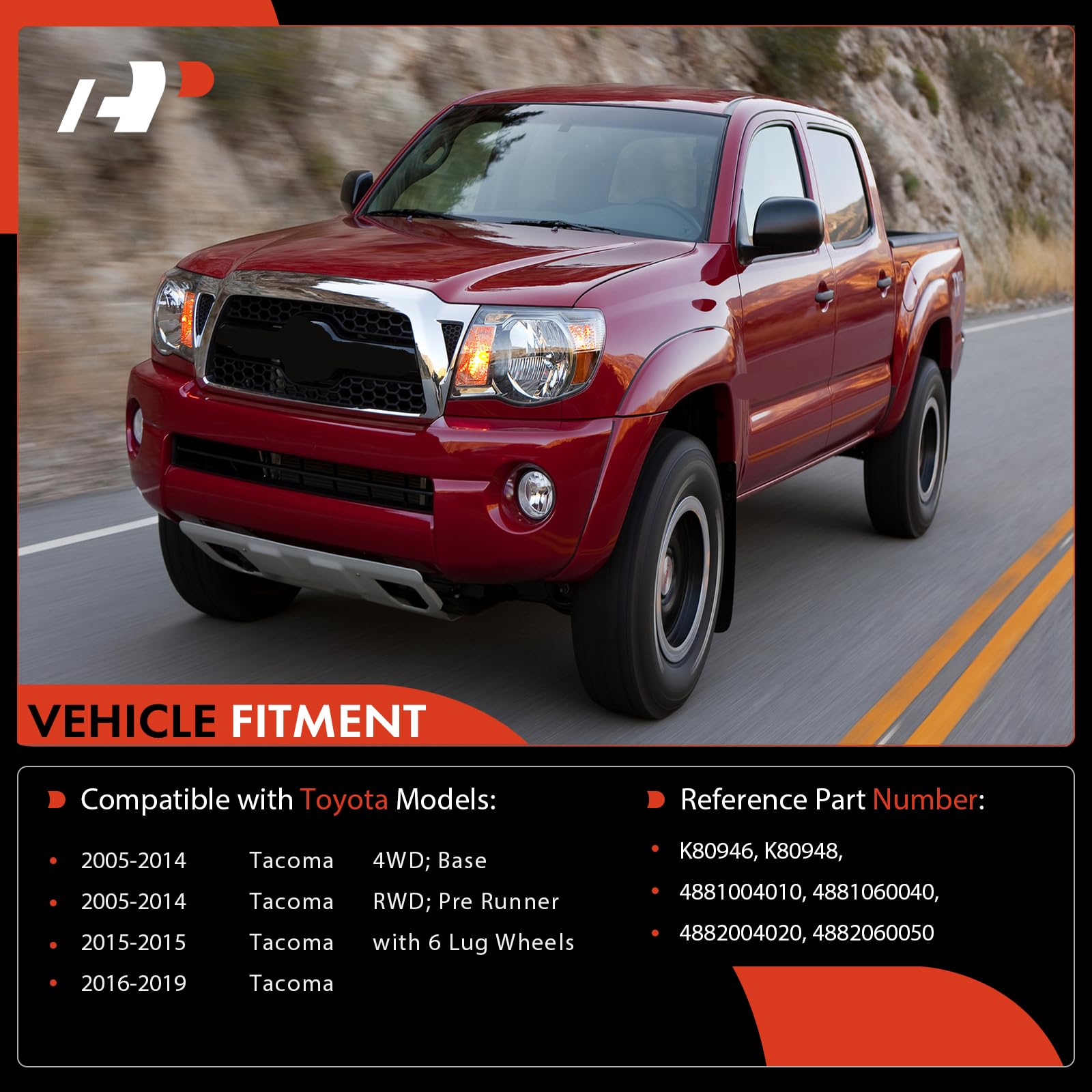 A-Premium front-right sway bar link for Toyota Tacoma enhances ride control