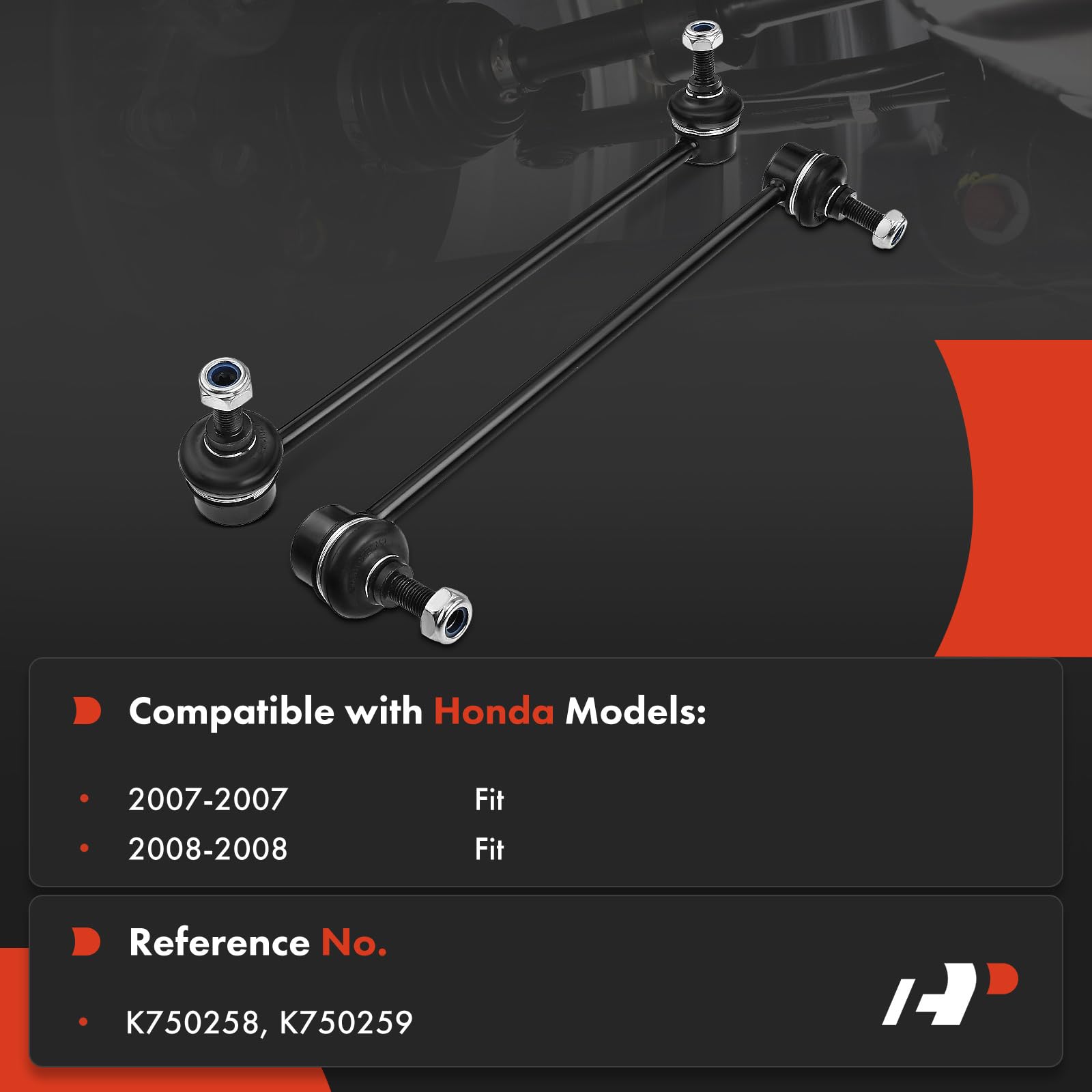 A-Premium front-right sway bar link enhances cornering control for Honda Fit 2007-2008