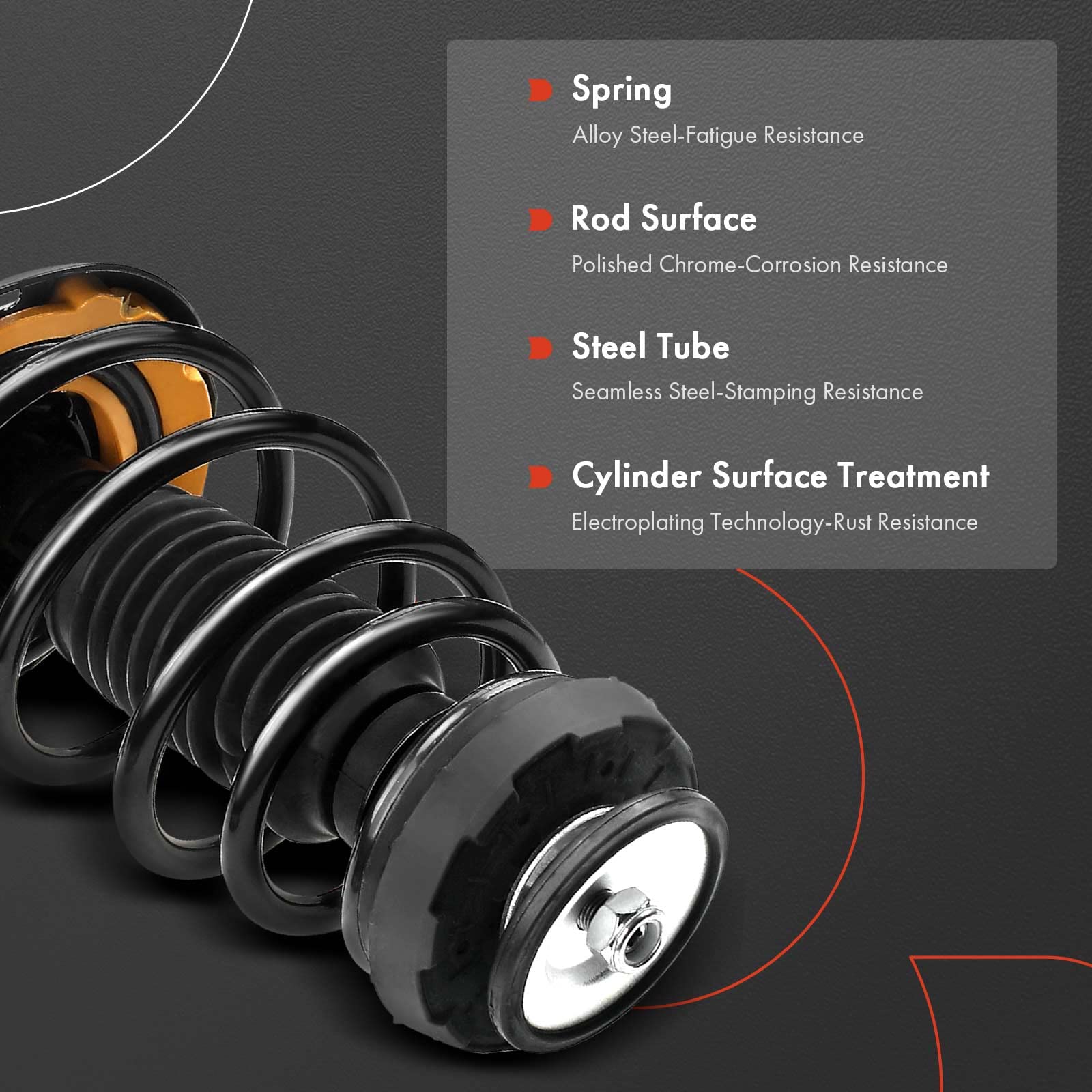 A-Premium front strut mount ensures secure connection and steering confidence.