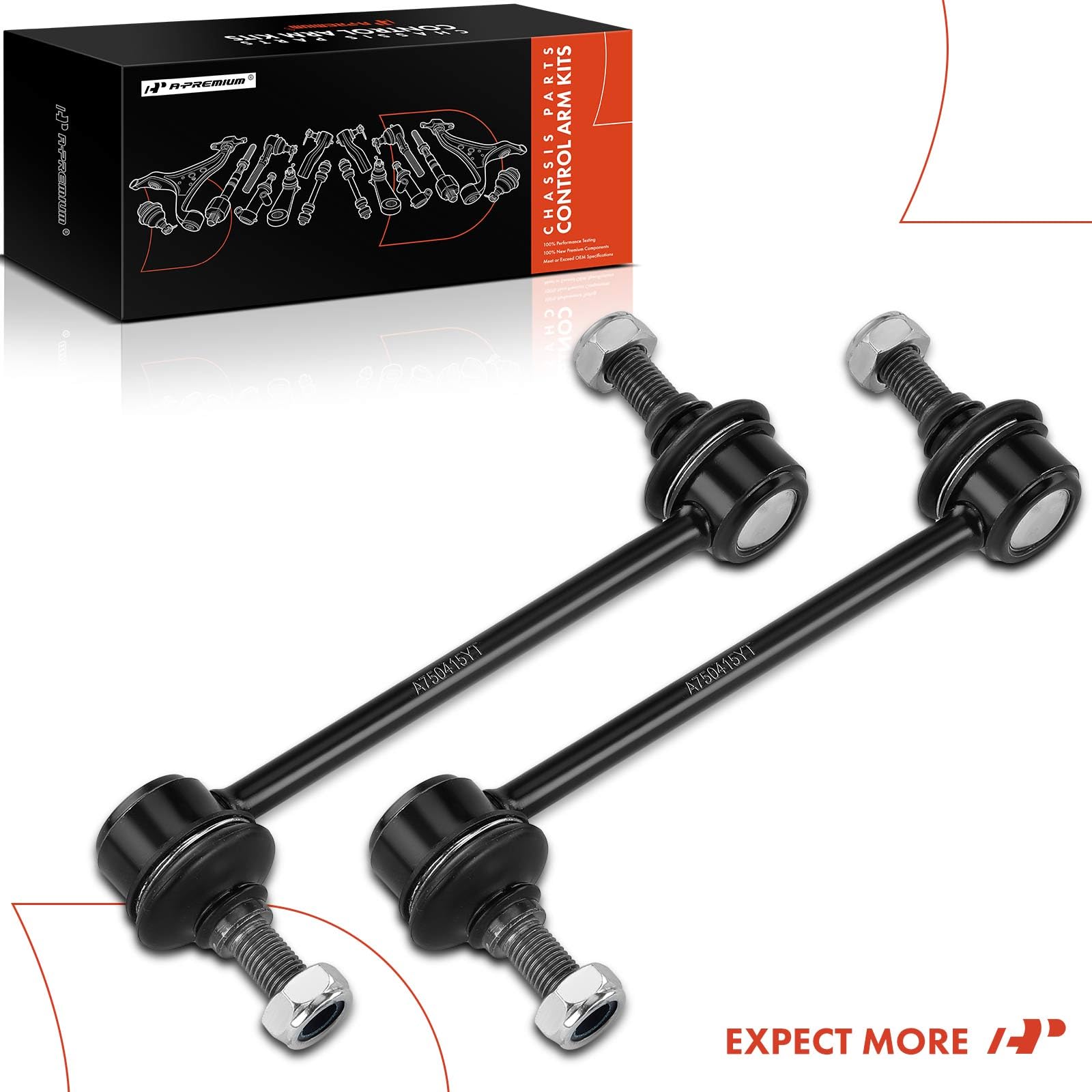 A-Premium front sway bar link installed in car illustration