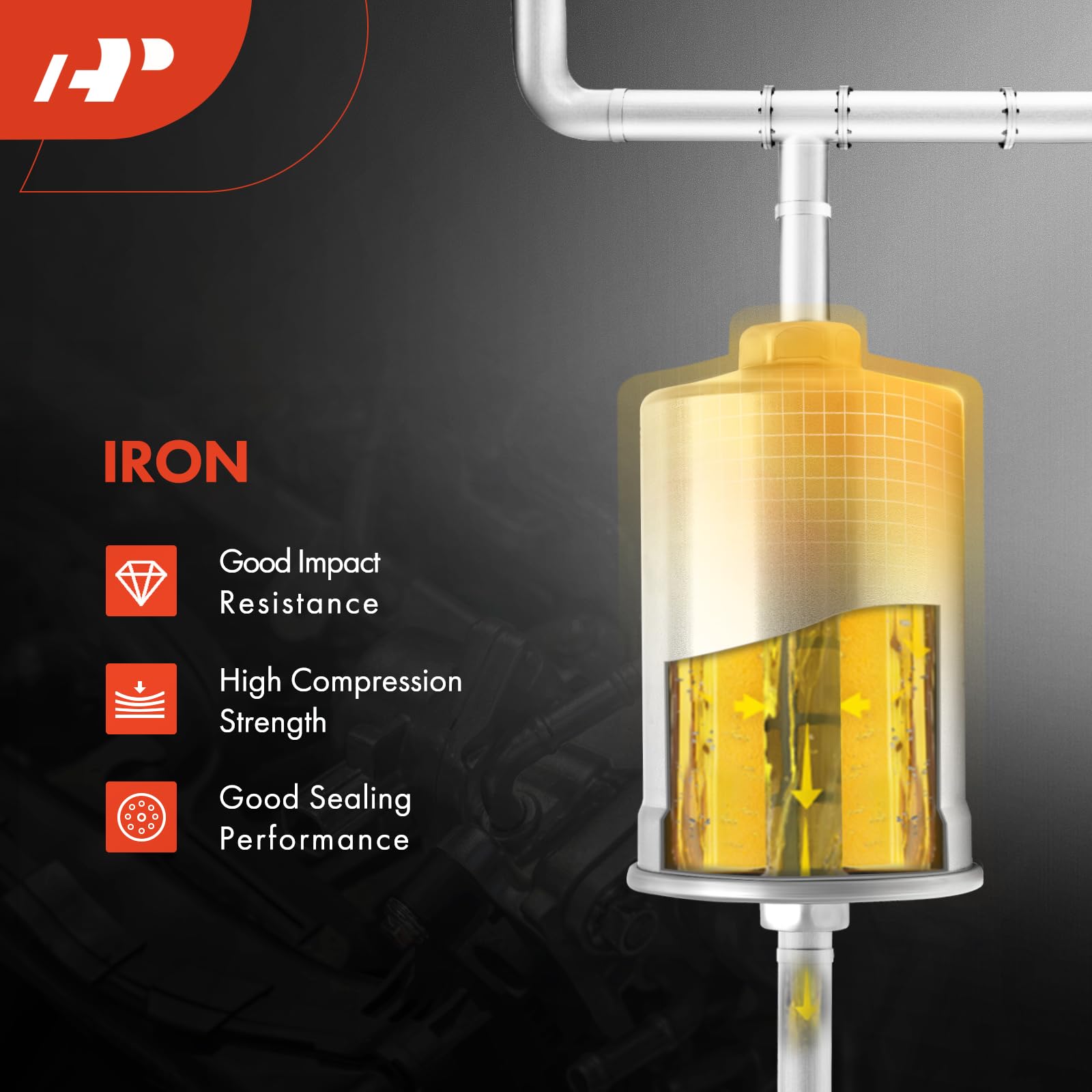 A-Premium fuel filter for Jeep Cherokee 4.0L product shot supports clean fuel delivery.