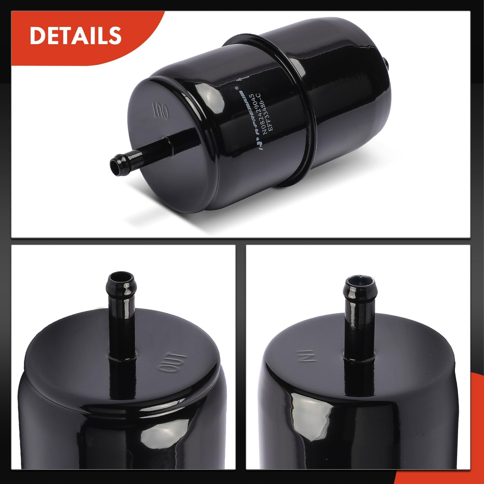 A-Premium reference 33486 fuel filter image highlights compatibility details.