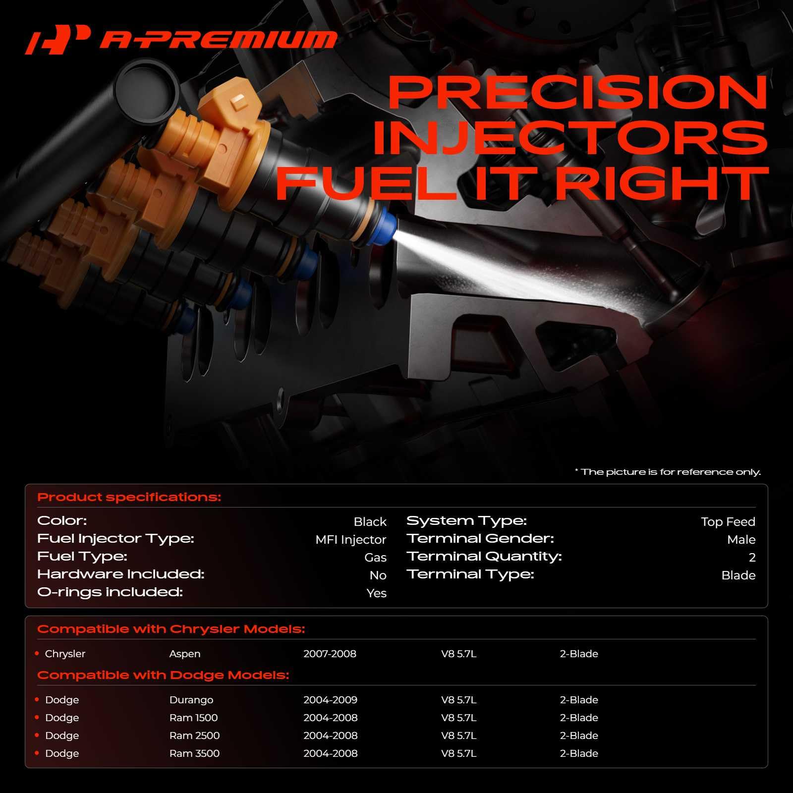 Closeup of A-Premium injector nozzle showing precision for smooth fuel atomization