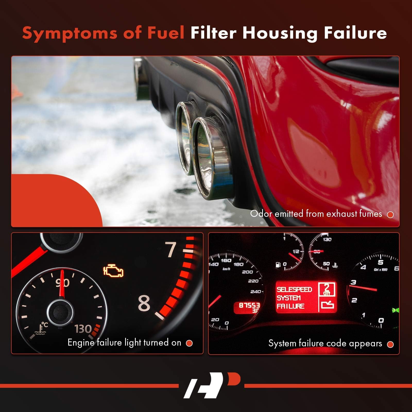 Slim side profile provides engine bay clearance for fit.