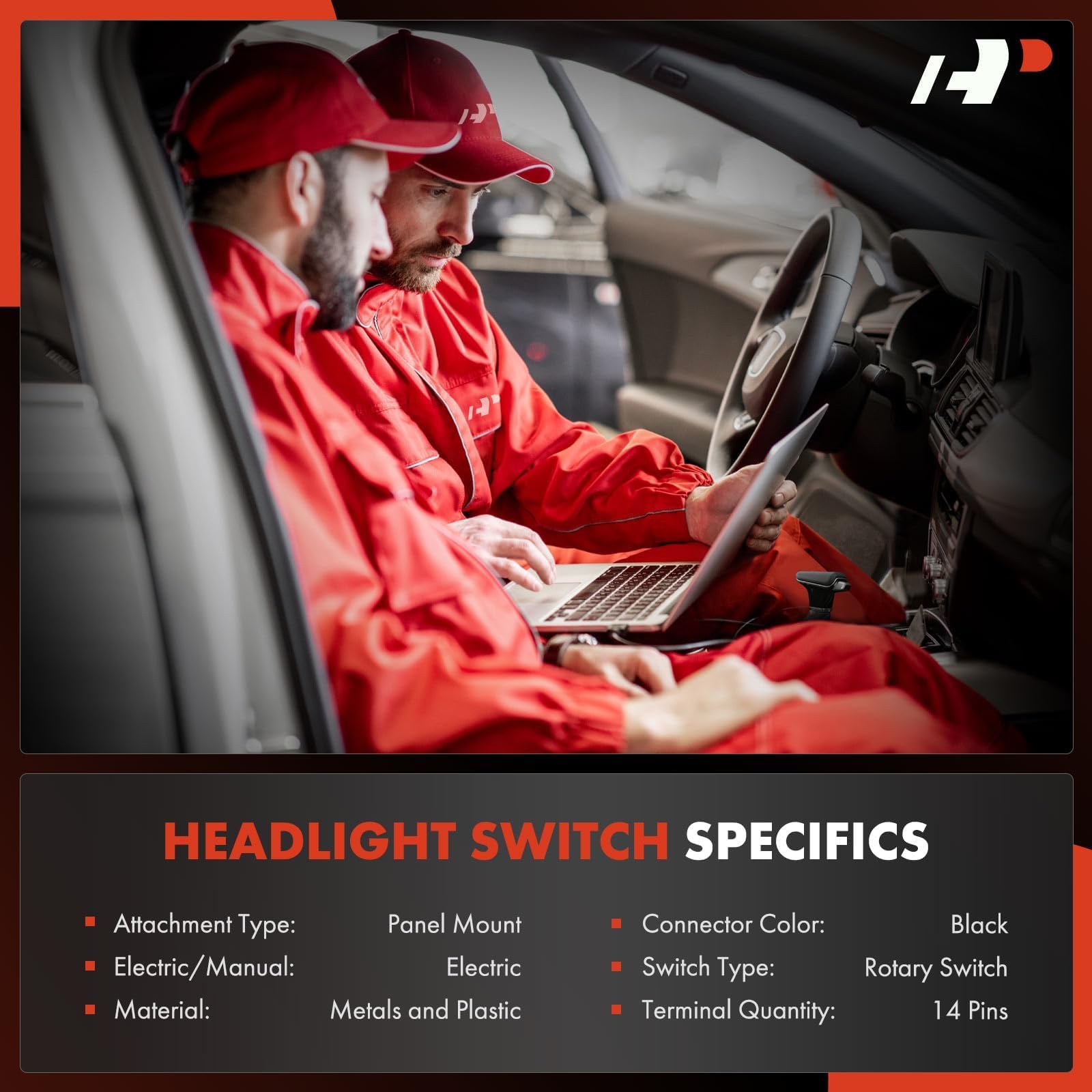 A-Premium headlight switch packaging demonstrates easy installation process.
