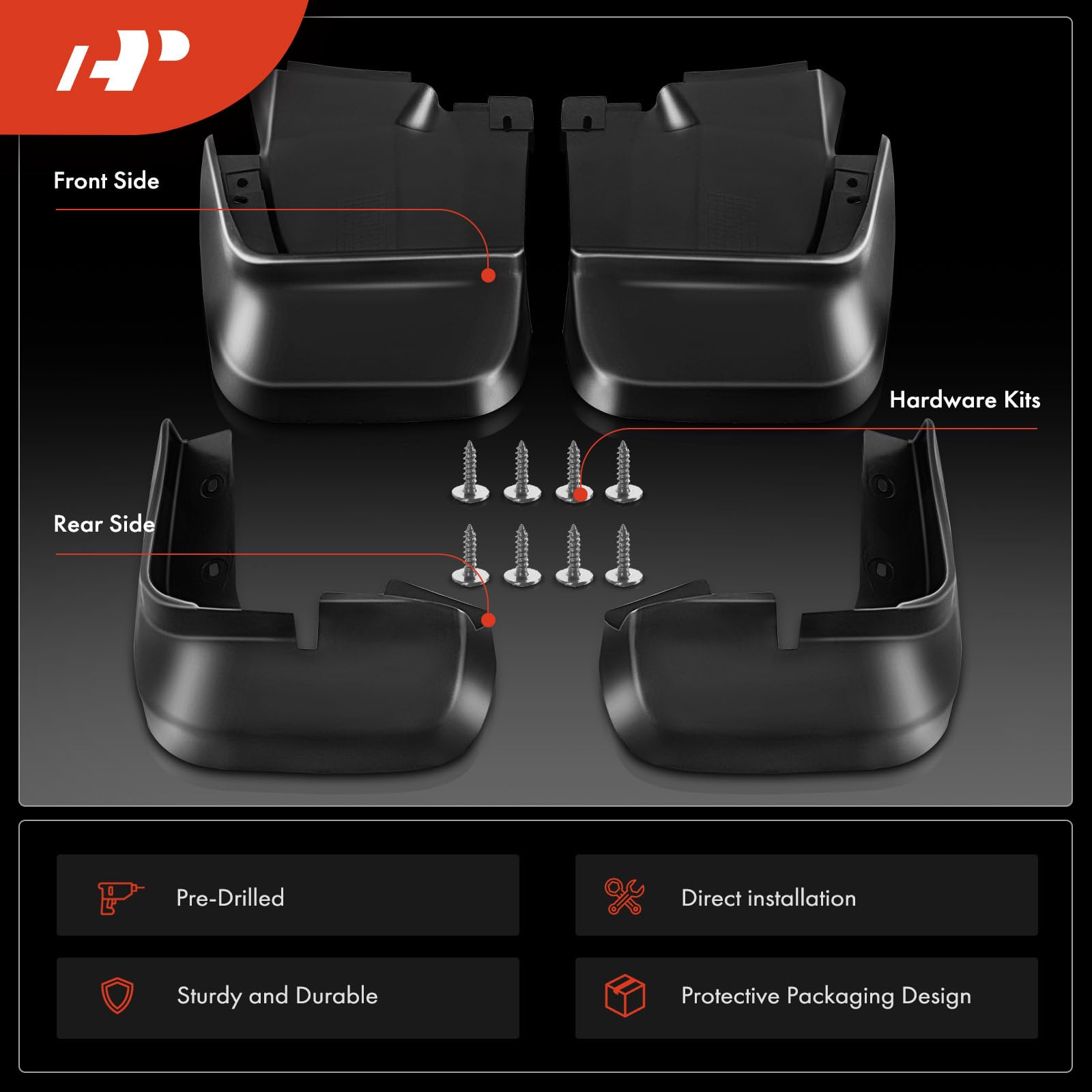 A-Premium Honda Civic rear-left mud flap guards the rear fender from mud