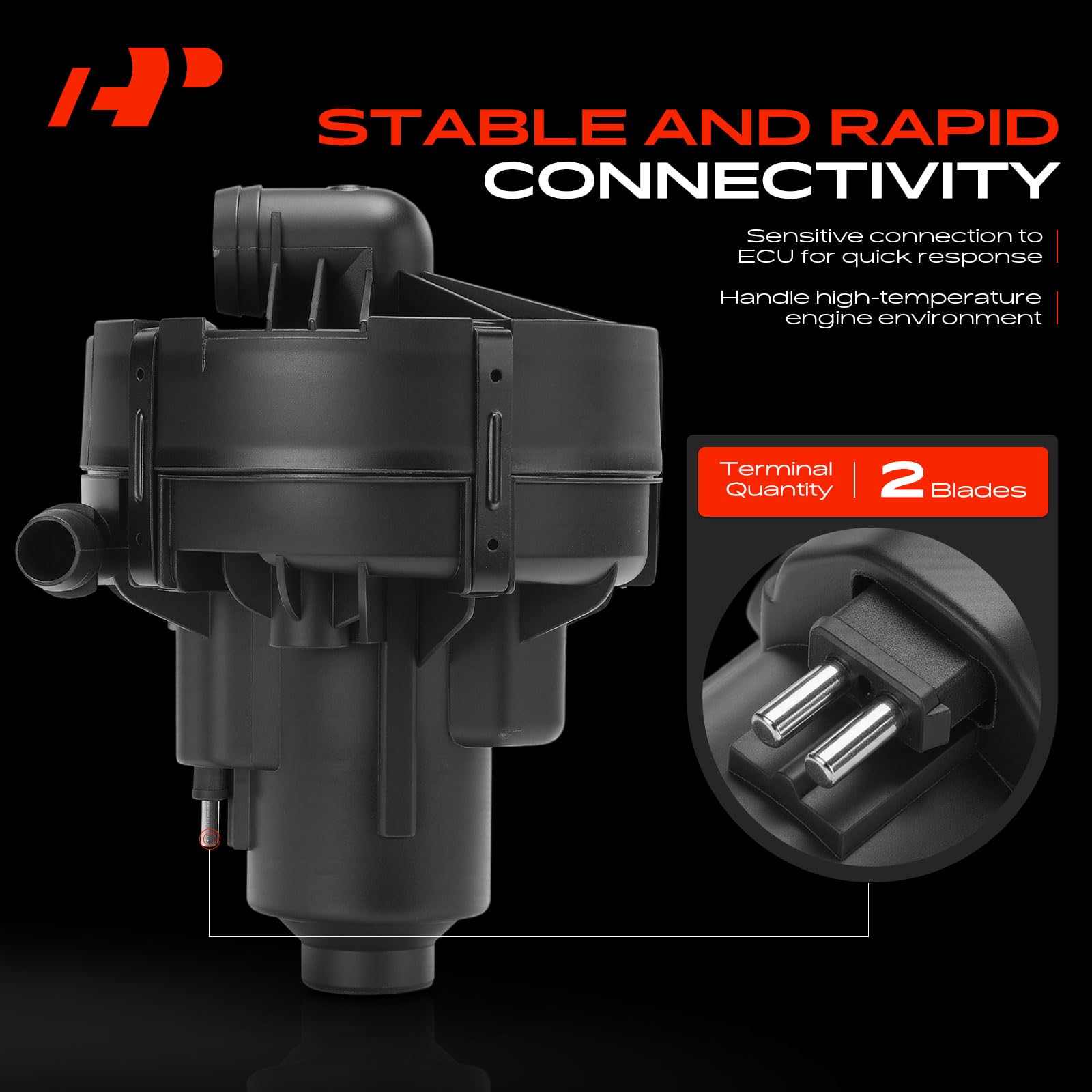A-Premium hose connectors close-up emphasizes three ports for flexible installation.