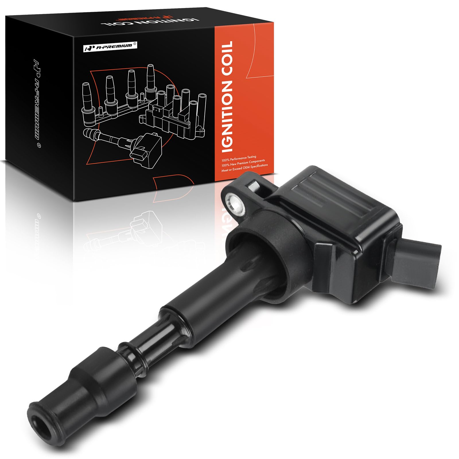 A-Premium ignition coil mounted on Hyundai Elantra engine bay for smooth starts