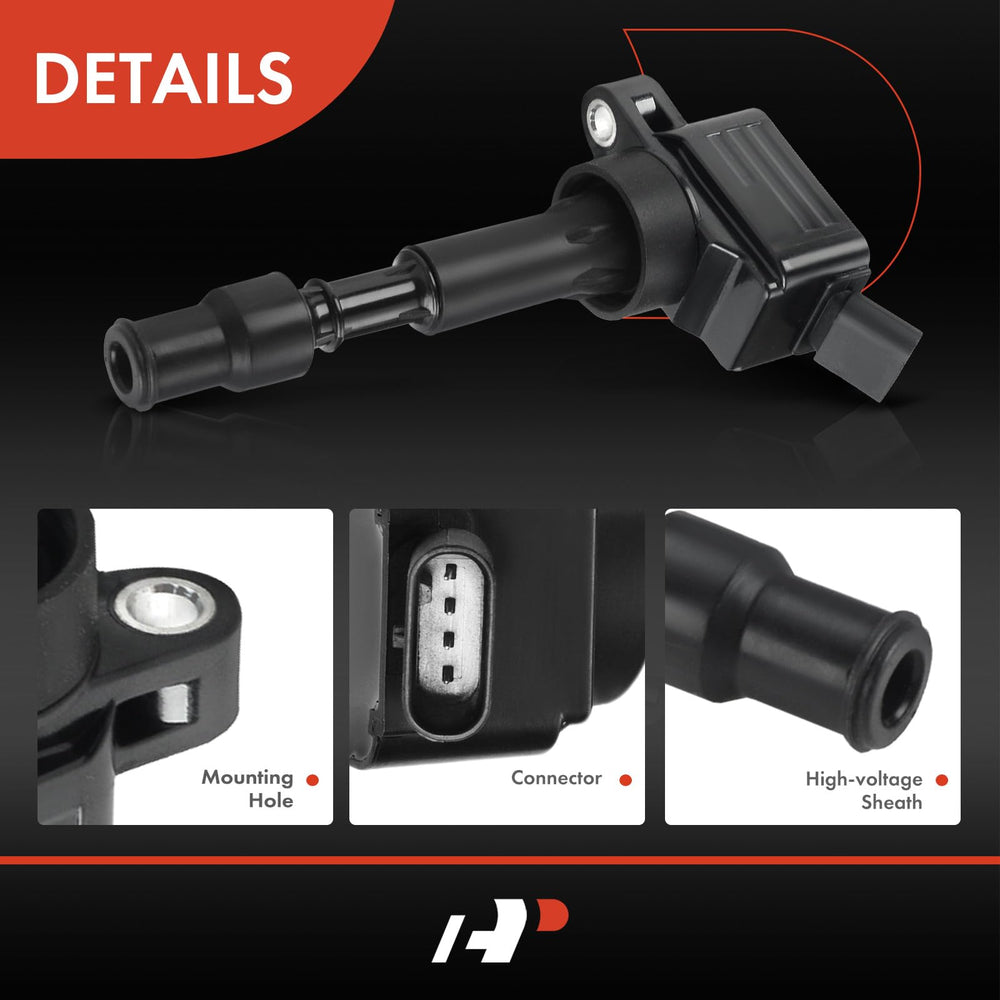 A-Premium ignition coil positioned at valve cover mounting for secure fit