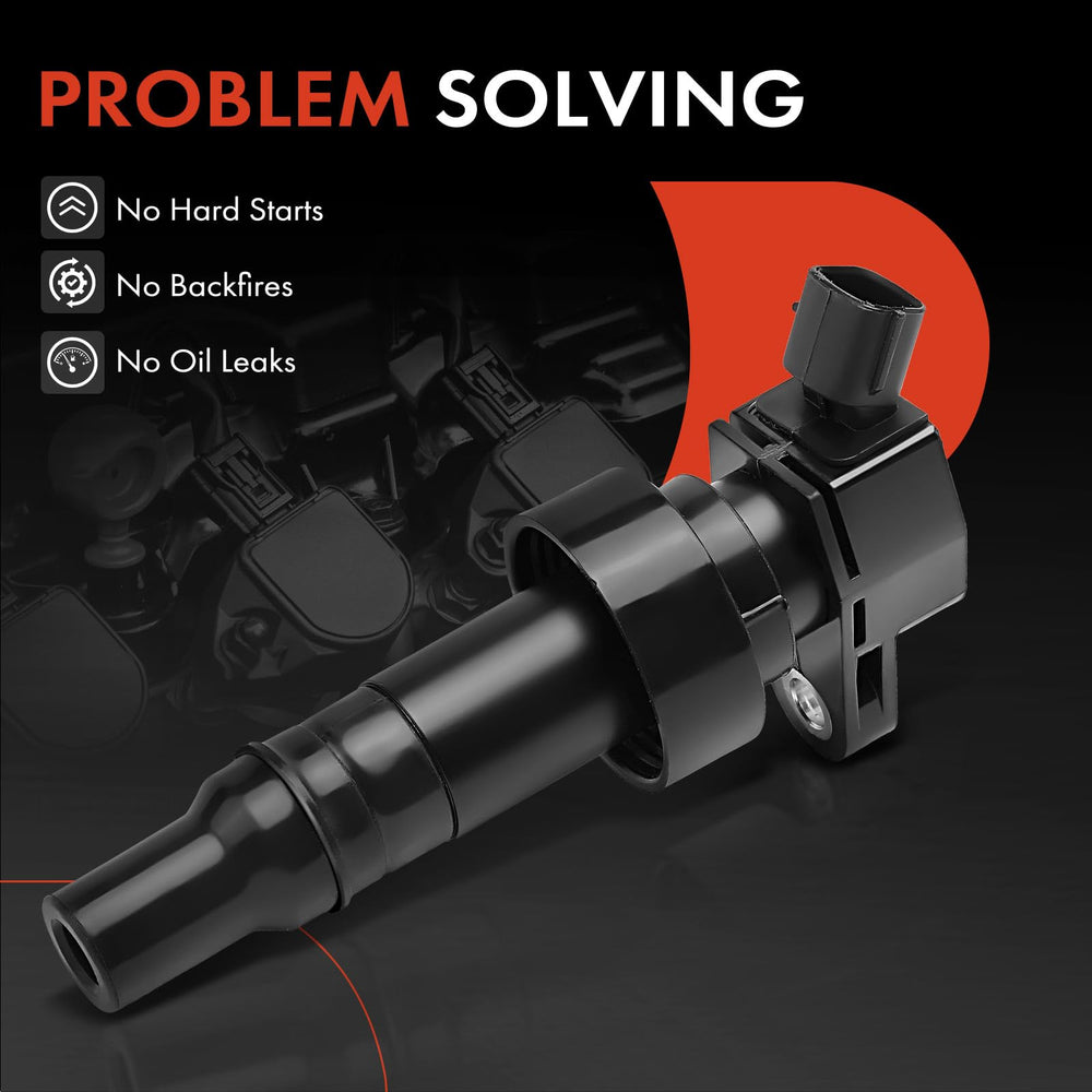 A-Premium ignition coil pack four label close-up showing model references and fitment