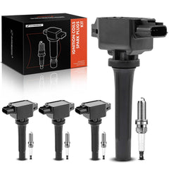 A-Premium ignition coil pack set of four, assembled for Mazda vehicles.