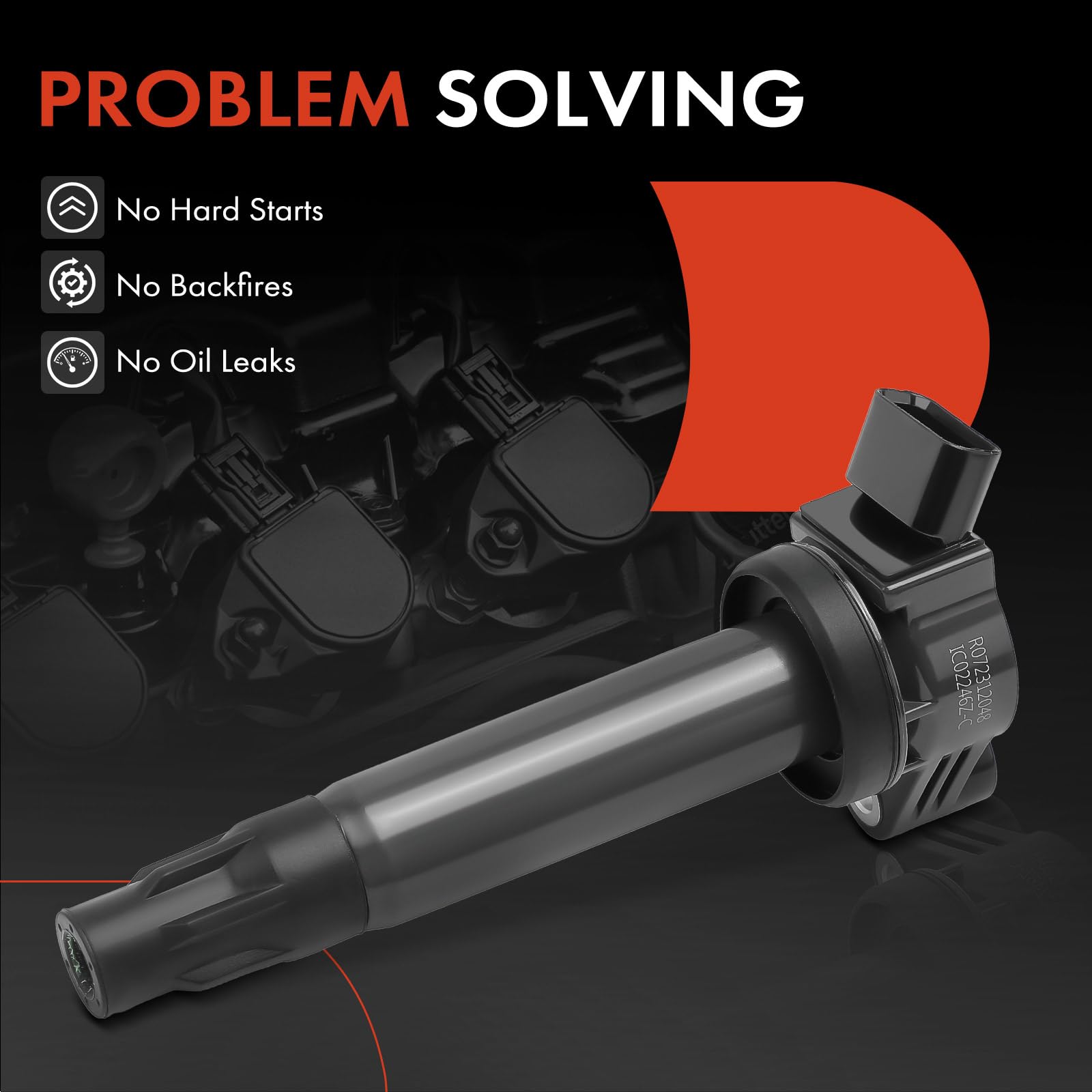 A-Premium ignition coil-pack warranty label emphasizes confidence and support.