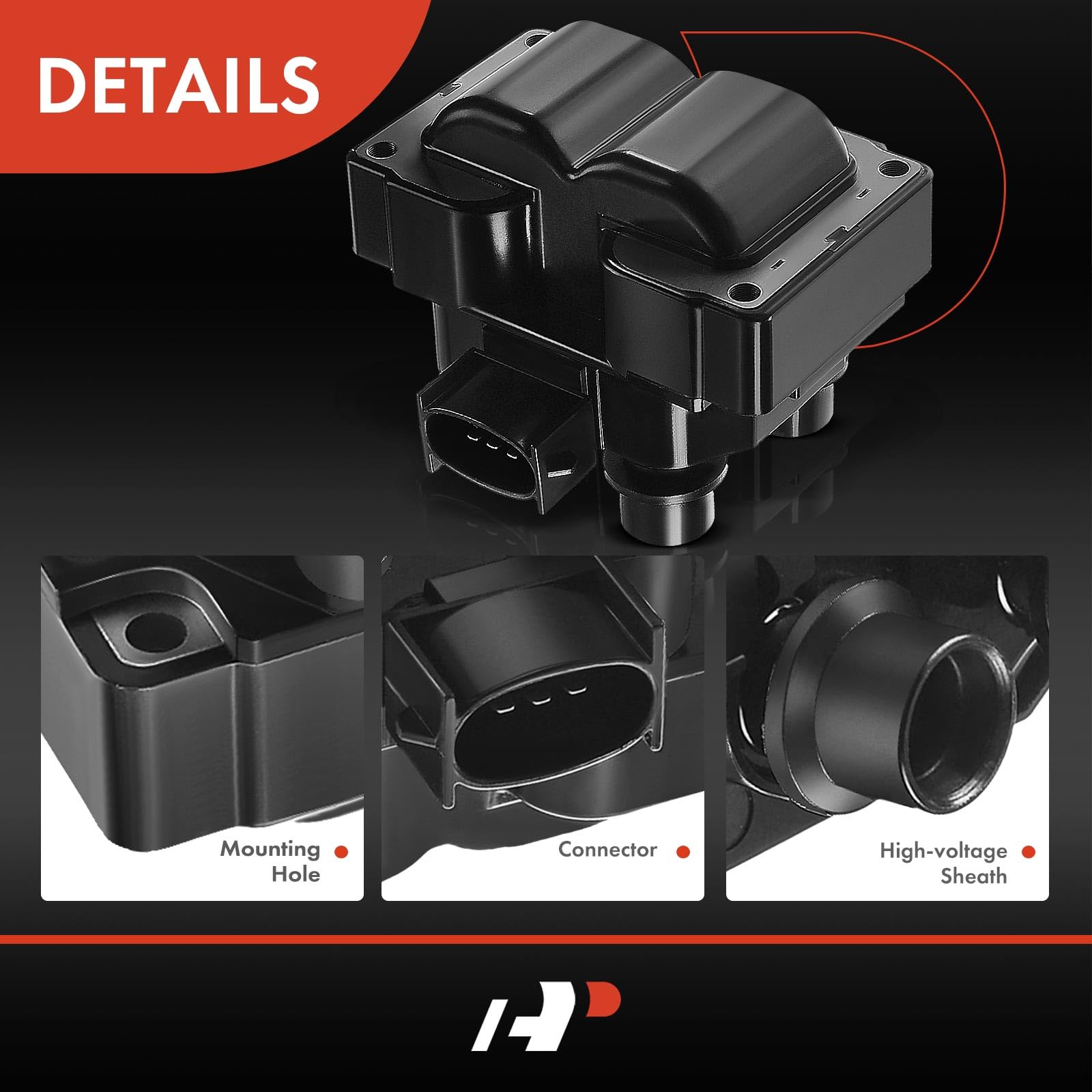 A-Premium ignition coil set 2 packaging box shows ready-to-install kit.