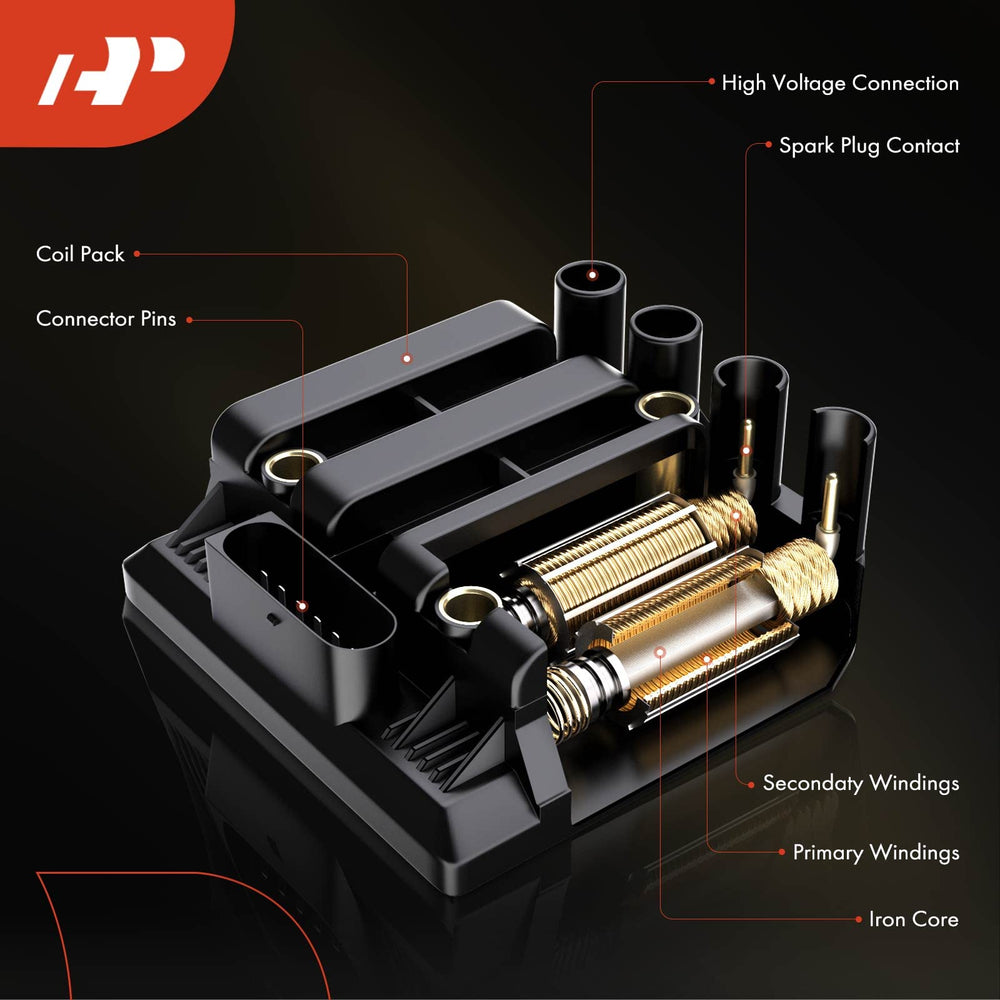 A-Premium ignition coil set 2 valve-cover fitment for select Ford 4.6L engines.