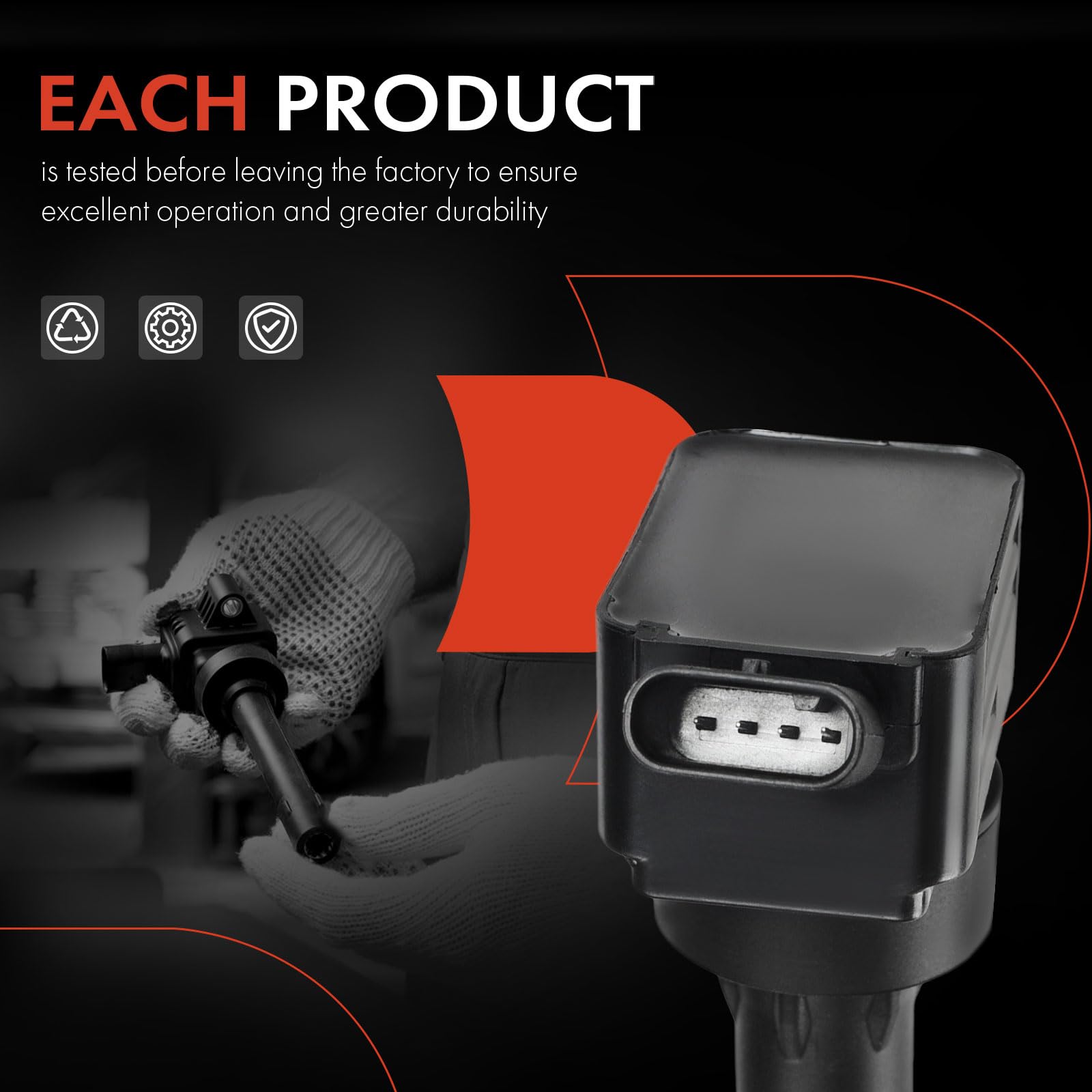 A-Premium ignition coil operates on 12V automotive systems for standard use