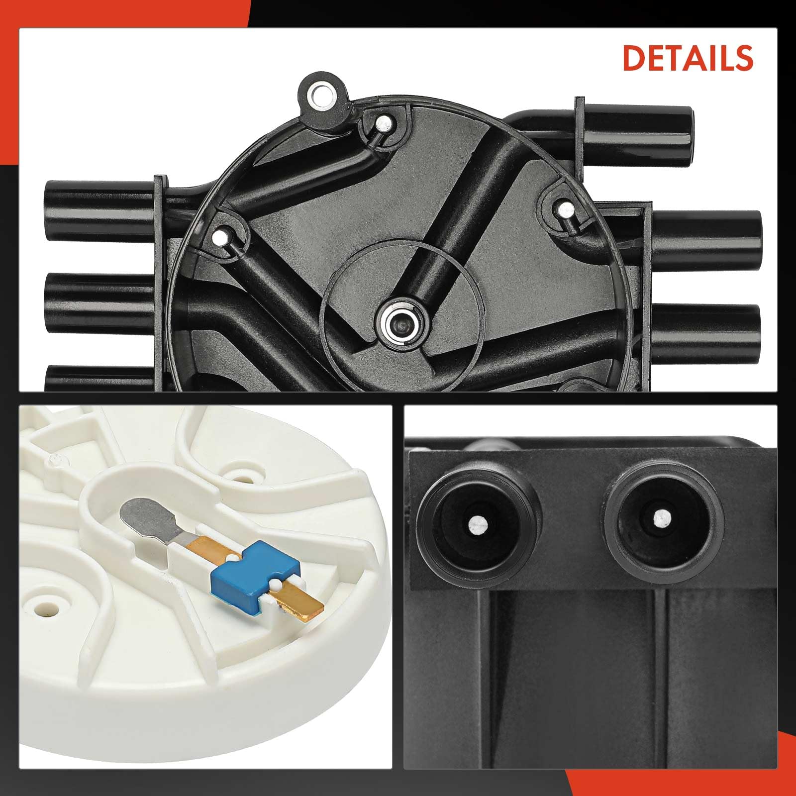 A-Premium ignition distributor cap brand label confirms authenticity and warranty.