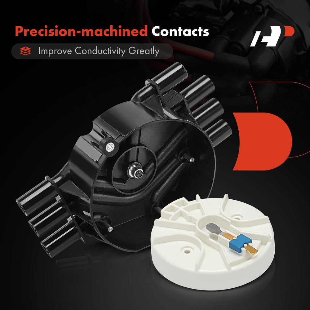 A-Premium ignition distributor cap compatibility chart shows GMC, Chevrolet, and Isuzu fitment.