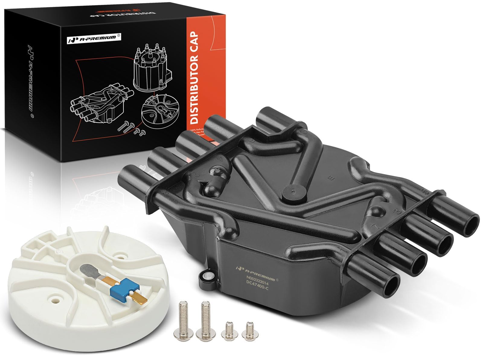 A-Premium ignition distributor cap front view for reliable ignition