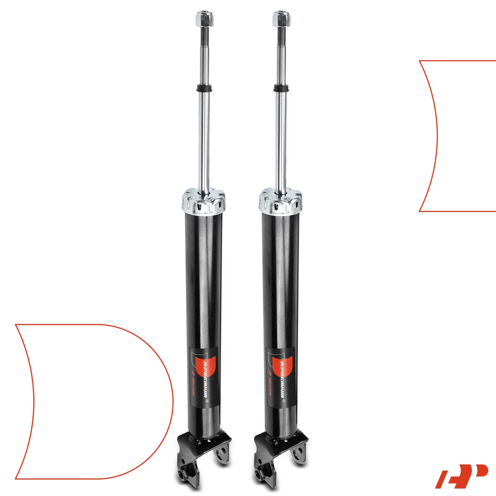 A-Premium installation-ready rear shock kit with mounting hardware included.