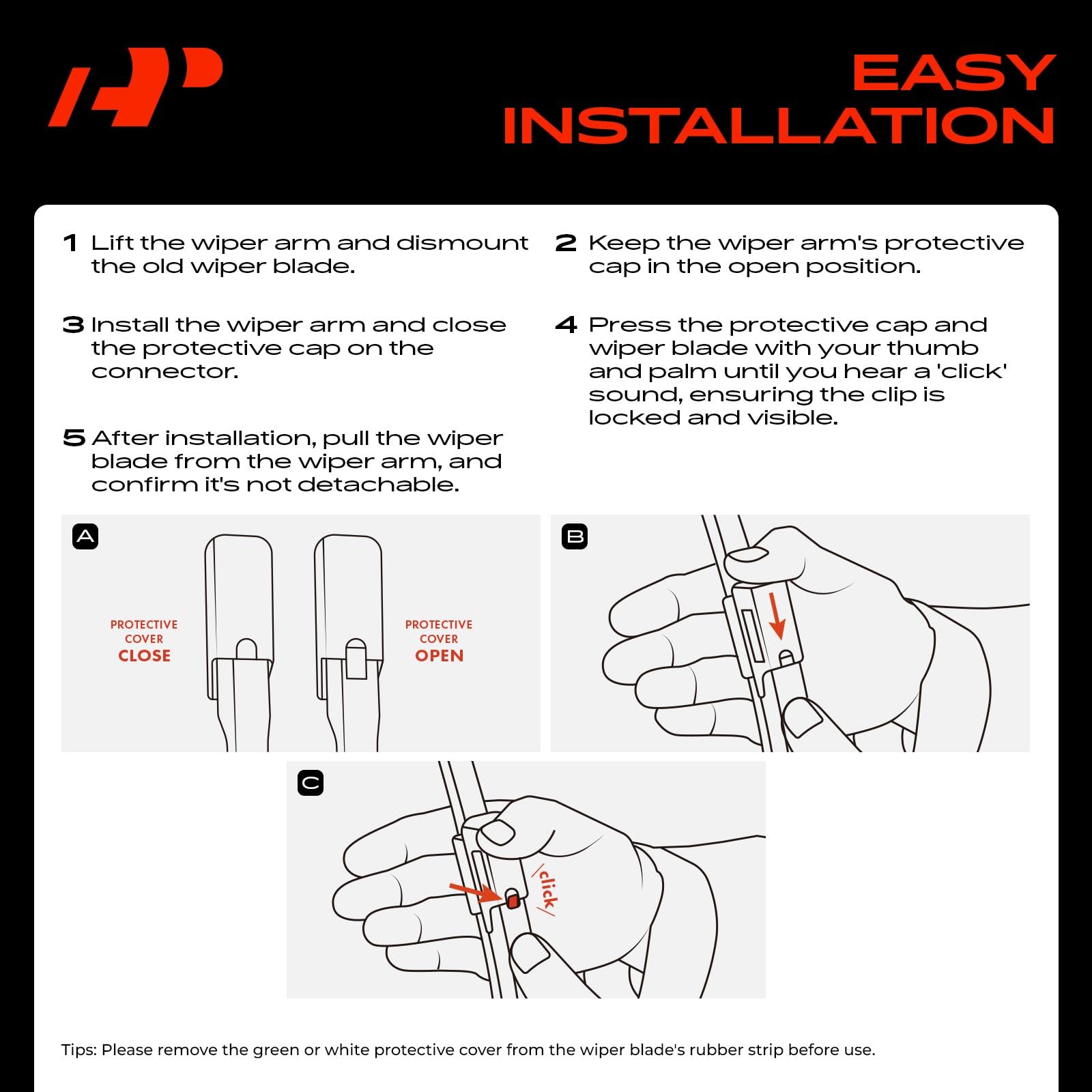 A-Premium installation towel protects the windshield during fitment.