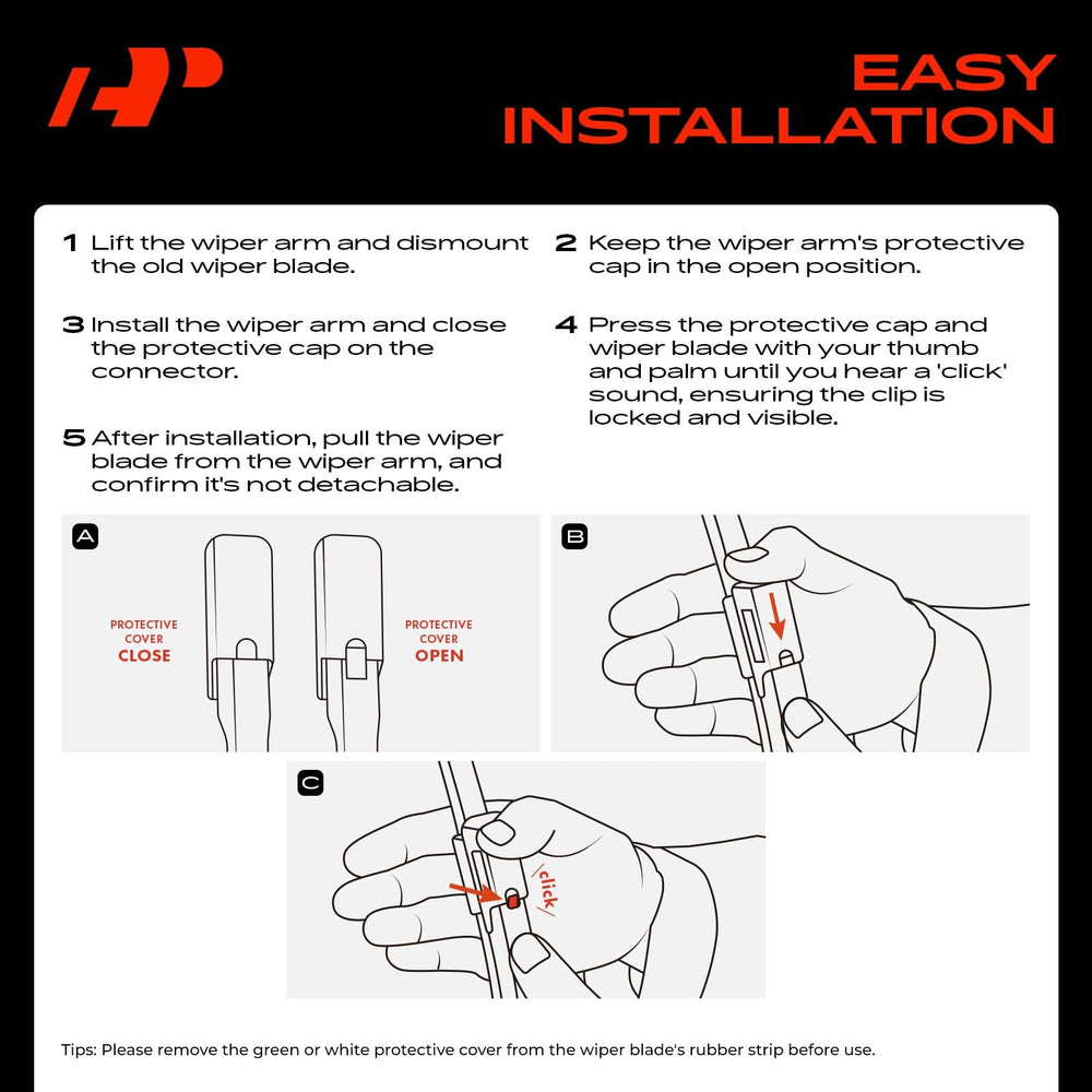 A-Premium installation towel protects the windshield during fitment.