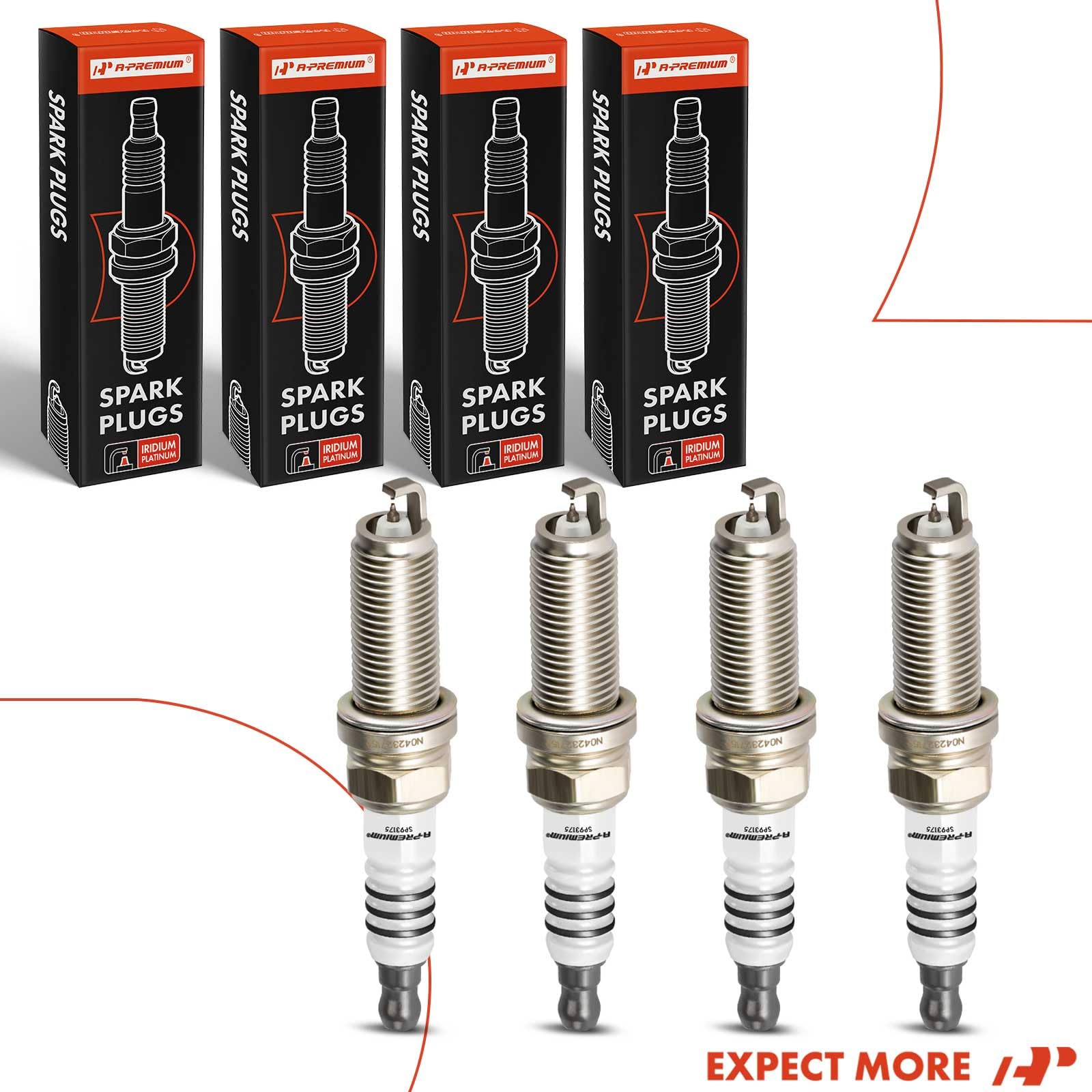 Durable APremium spark plugs designed for long-life maintenance