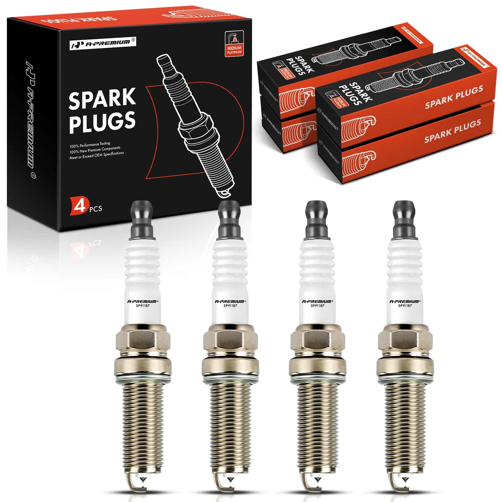 A-Premium iridium-platinum spark plugs pack of 4 ready for long-lasting ignition