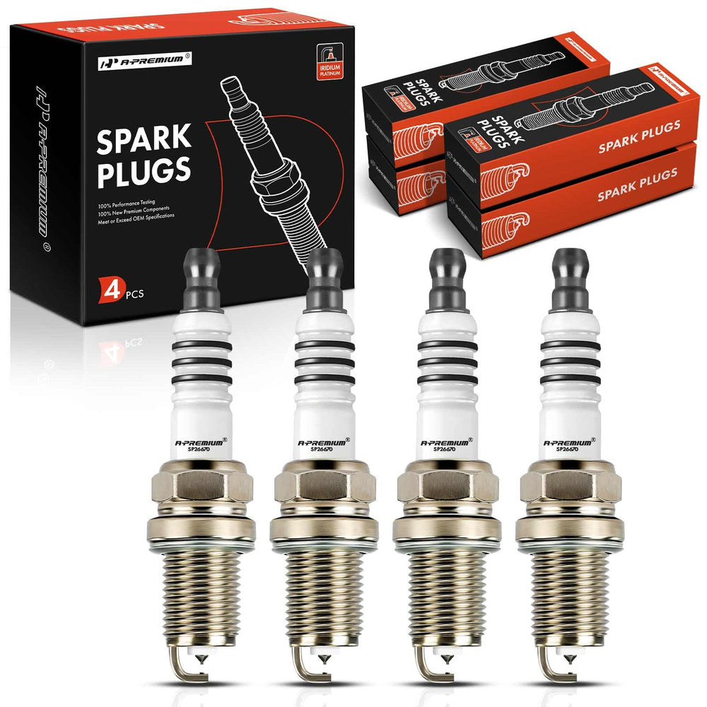 A-Premium Iridium Platinum spark plugs pack of four for reliable ignition
