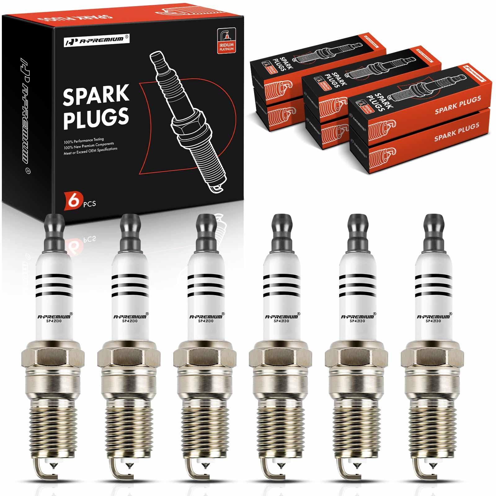 A-Premium iridium-platinum spark plugs package ready for installation