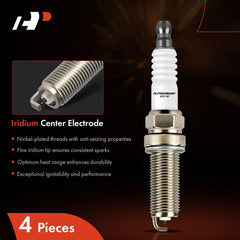 Close-up of A-Premium spark plug iridium tip and platinum core