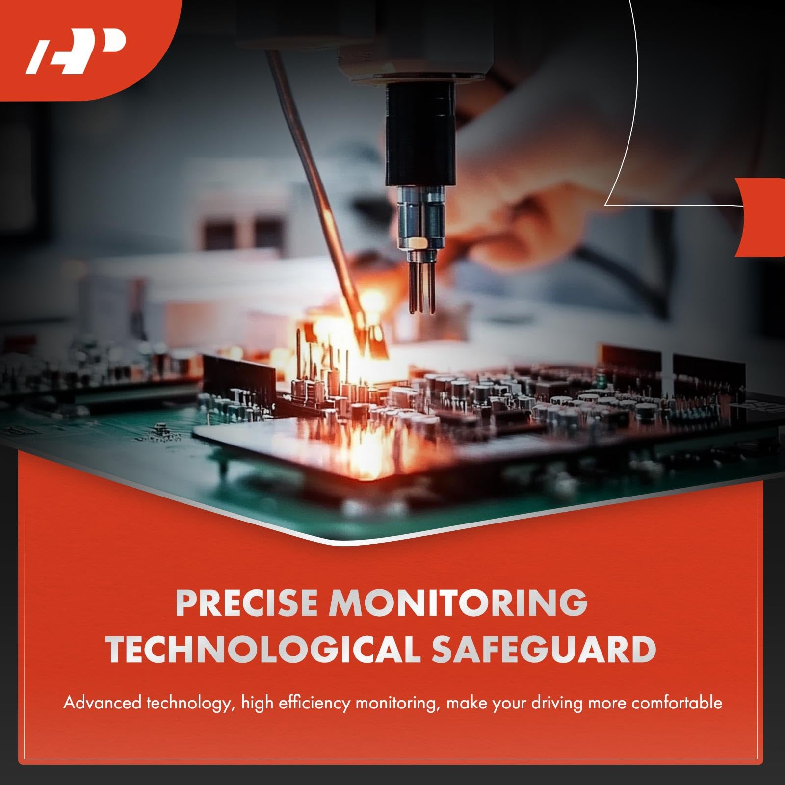 Black sensor body showcases durable, compact construction.